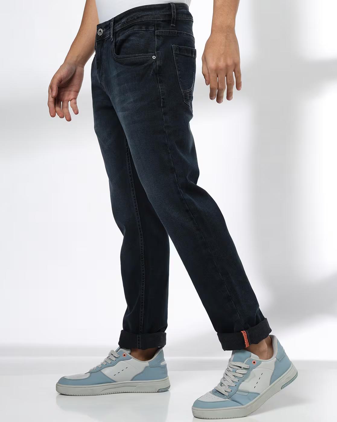 JOHN PLAYERS JEANS | Men Lightly Washed Stretchable Slim Fit Jeans|1