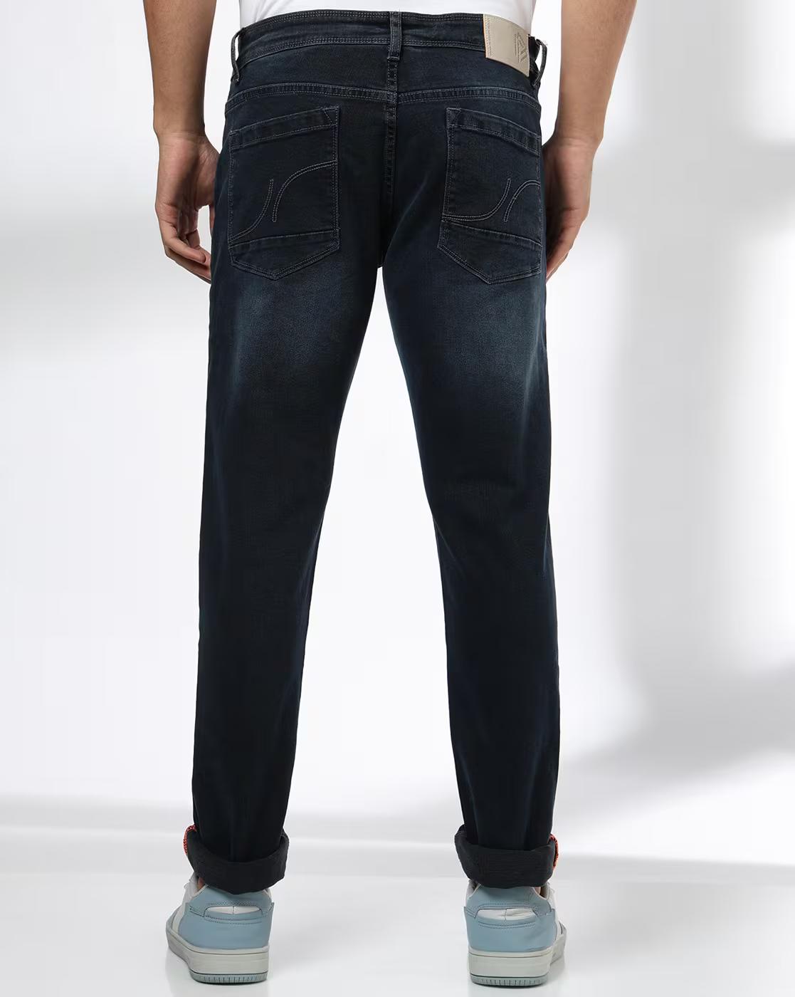 JOHN PLAYERS JEANS | Men Lightly Washed Stretchable Slim Fit Jeans|2