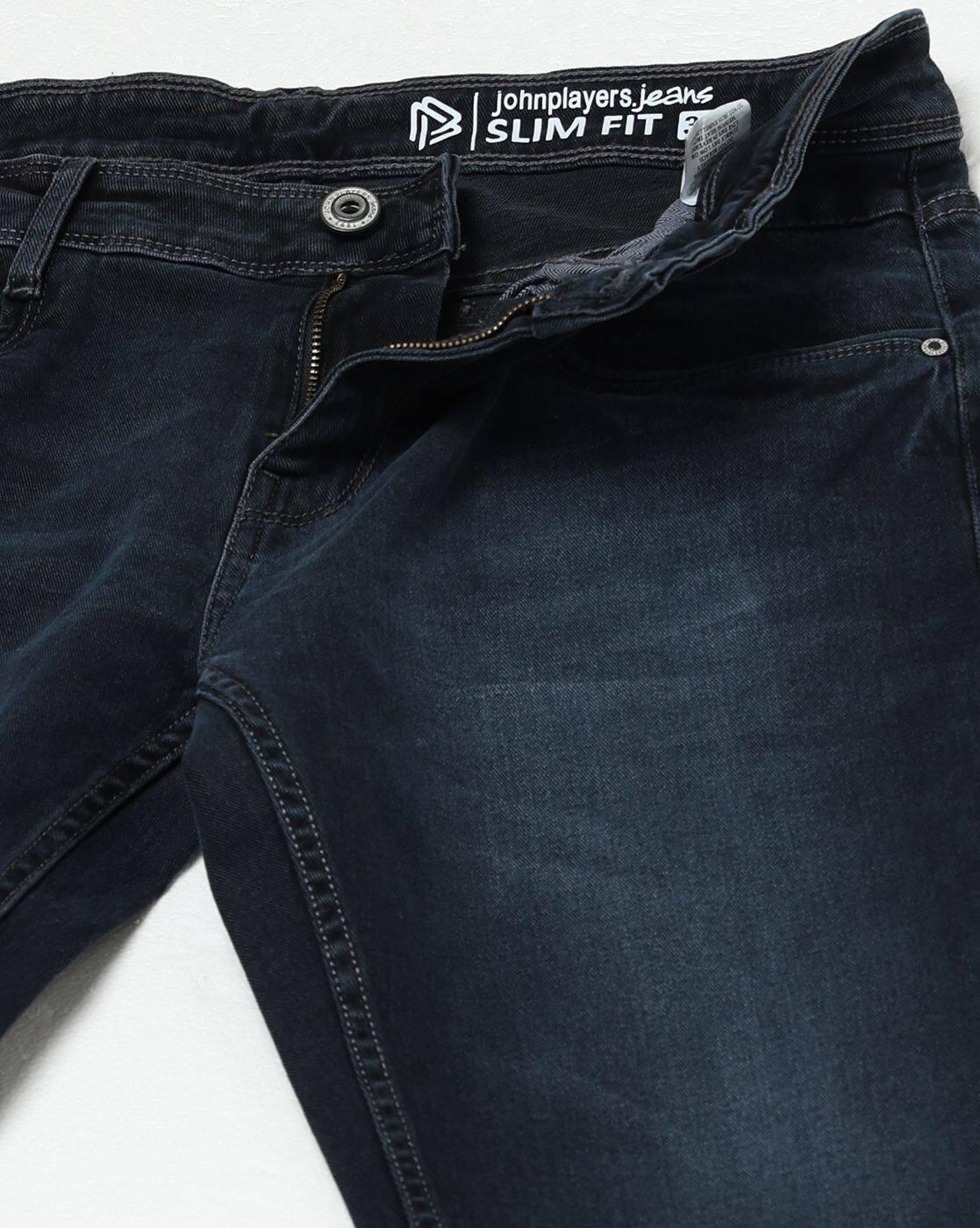 JOHN PLAYERS JEANS | Men Lightly Washed Stretchable Slim Fit Jeans|4