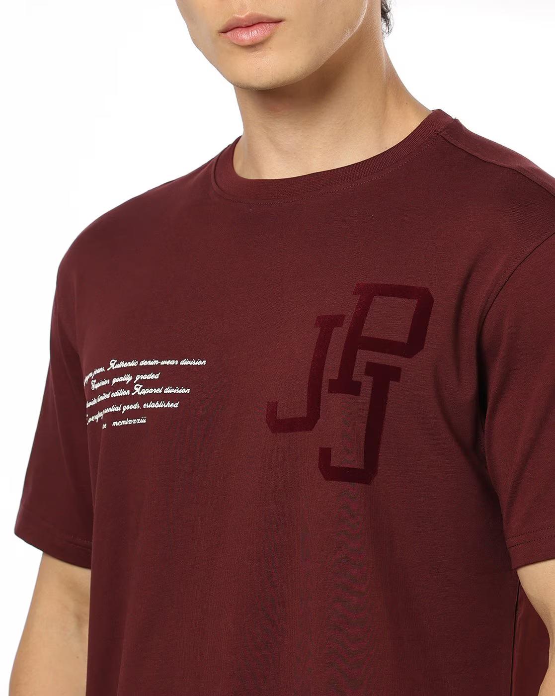 JOHN PLAYERS JEANS | Men Slim Fit Crew-Neck T-Shirt|4