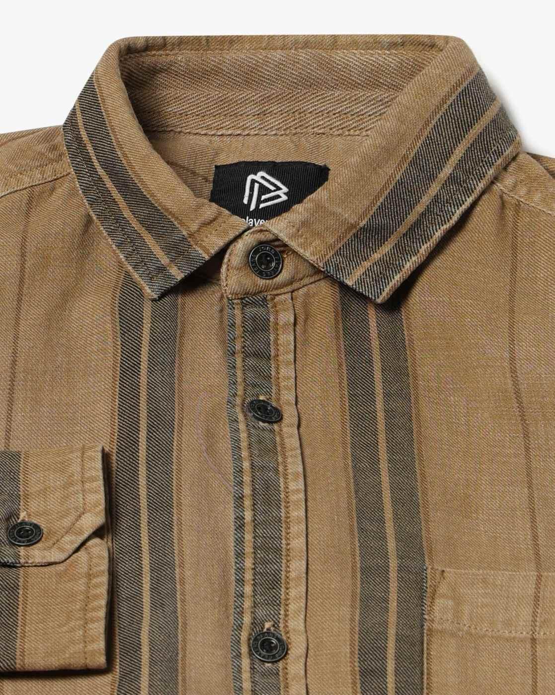 JOHN PLAYERS JEANS | Men Striped Slim Fit Casual Shirt|5