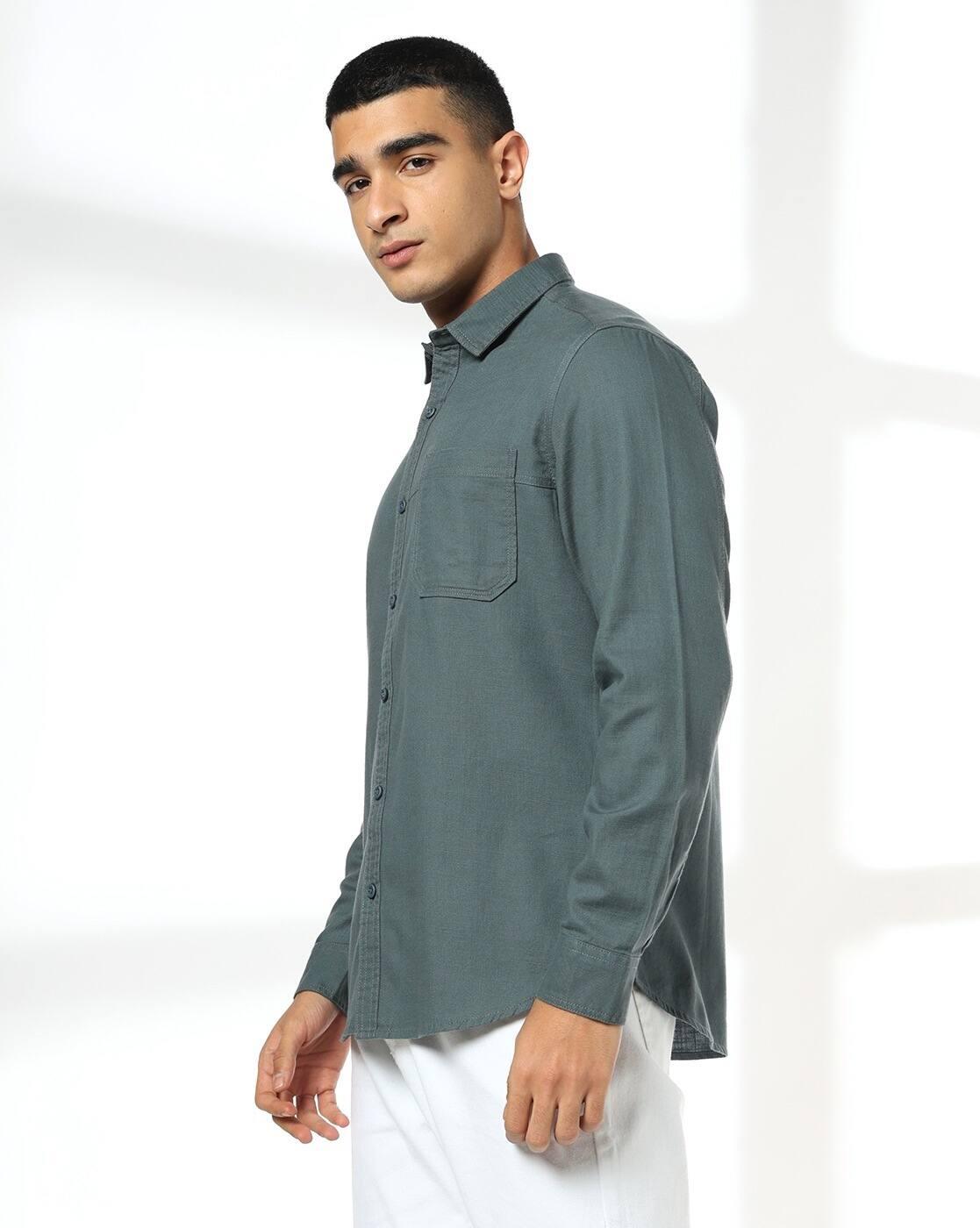 JOHN PLAYERS JEANS | Men Slim Fit Cotton Casual Shirt|1