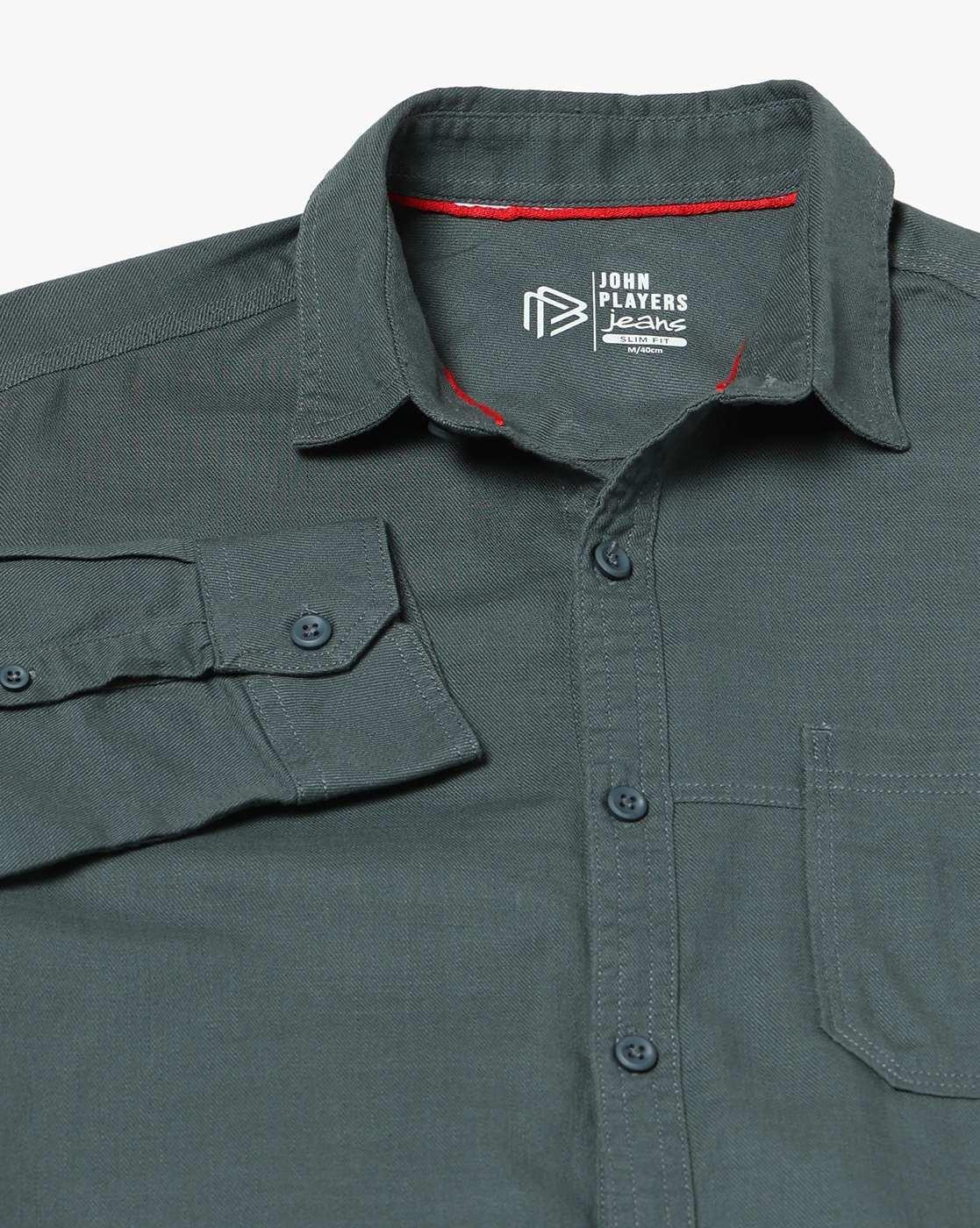 JOHN PLAYERS JEANS | Men Slim Fit Cotton Casual Shirt|5