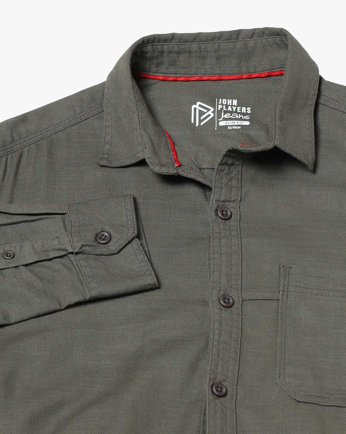 JOHN PLAYERS JEANS | Men Slim Fit Cotton Casual Shirt|5