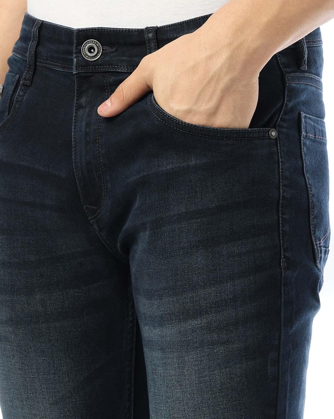JOHN PLAYERS JEANS | Men Lightly Washed Slim Fit Jeans|3