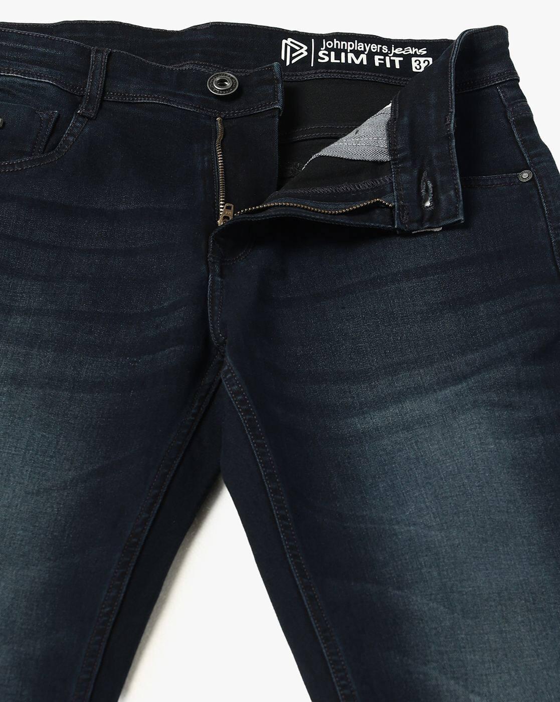JOHN PLAYERS JEANS | Men Lightly Washed Slim Fit Jeans|4