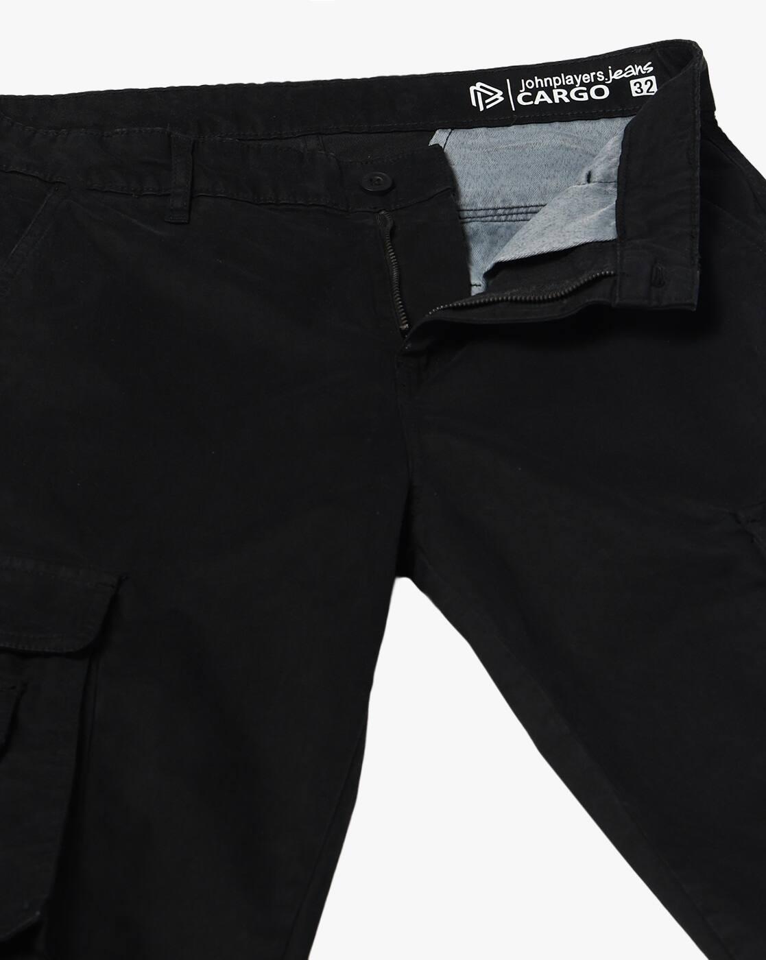 JOHN PLAYERS JEANS | Men Regular Fit Cargo Pants|4