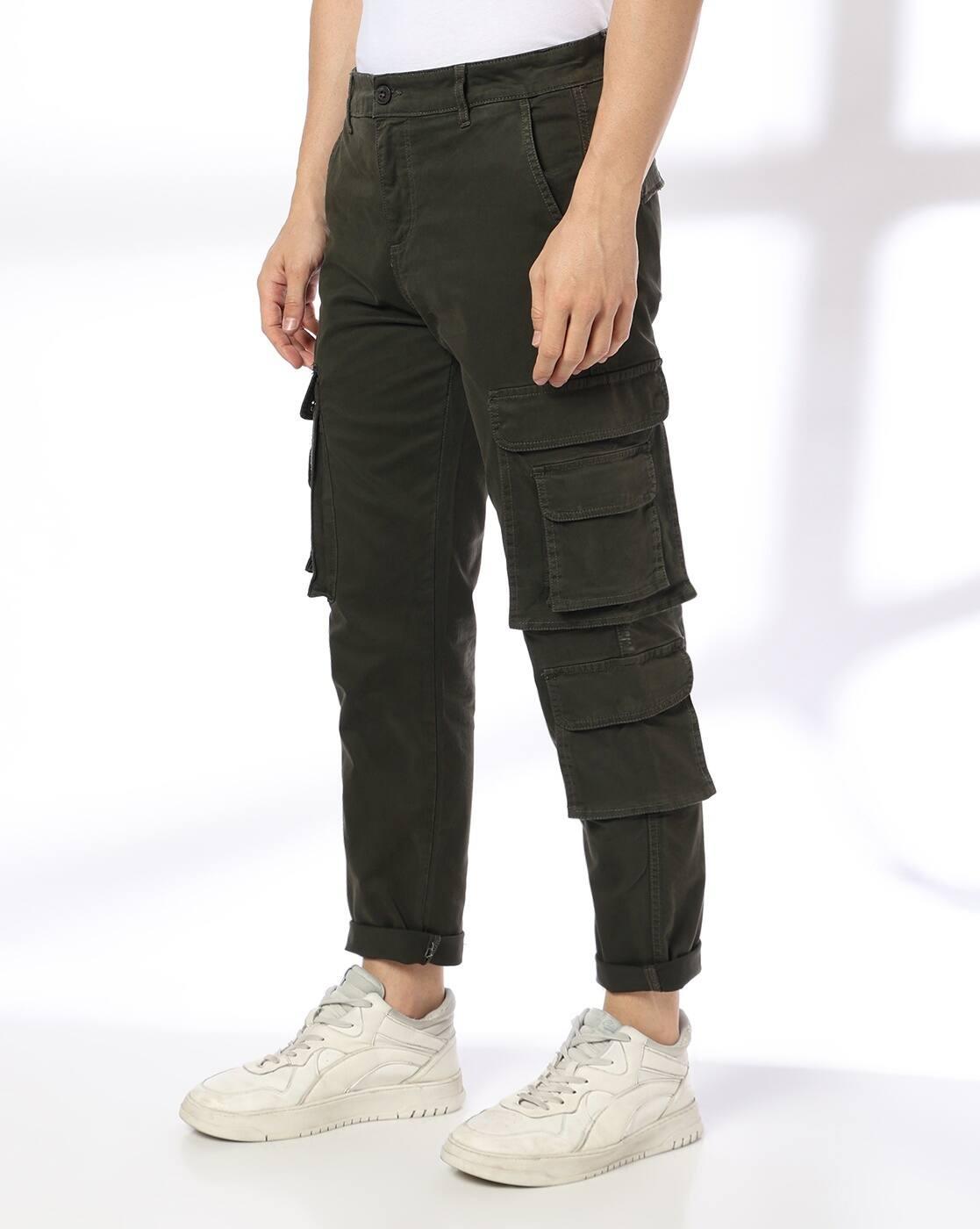 JOHN PLAYERS JEANS | Men Regular Fit Cargo Pants|1