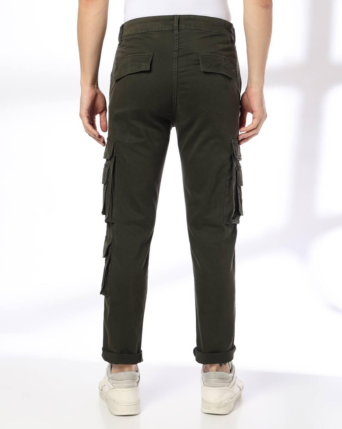 JOHN PLAYERS JEANS | Men Regular Fit Cargo Pants|2