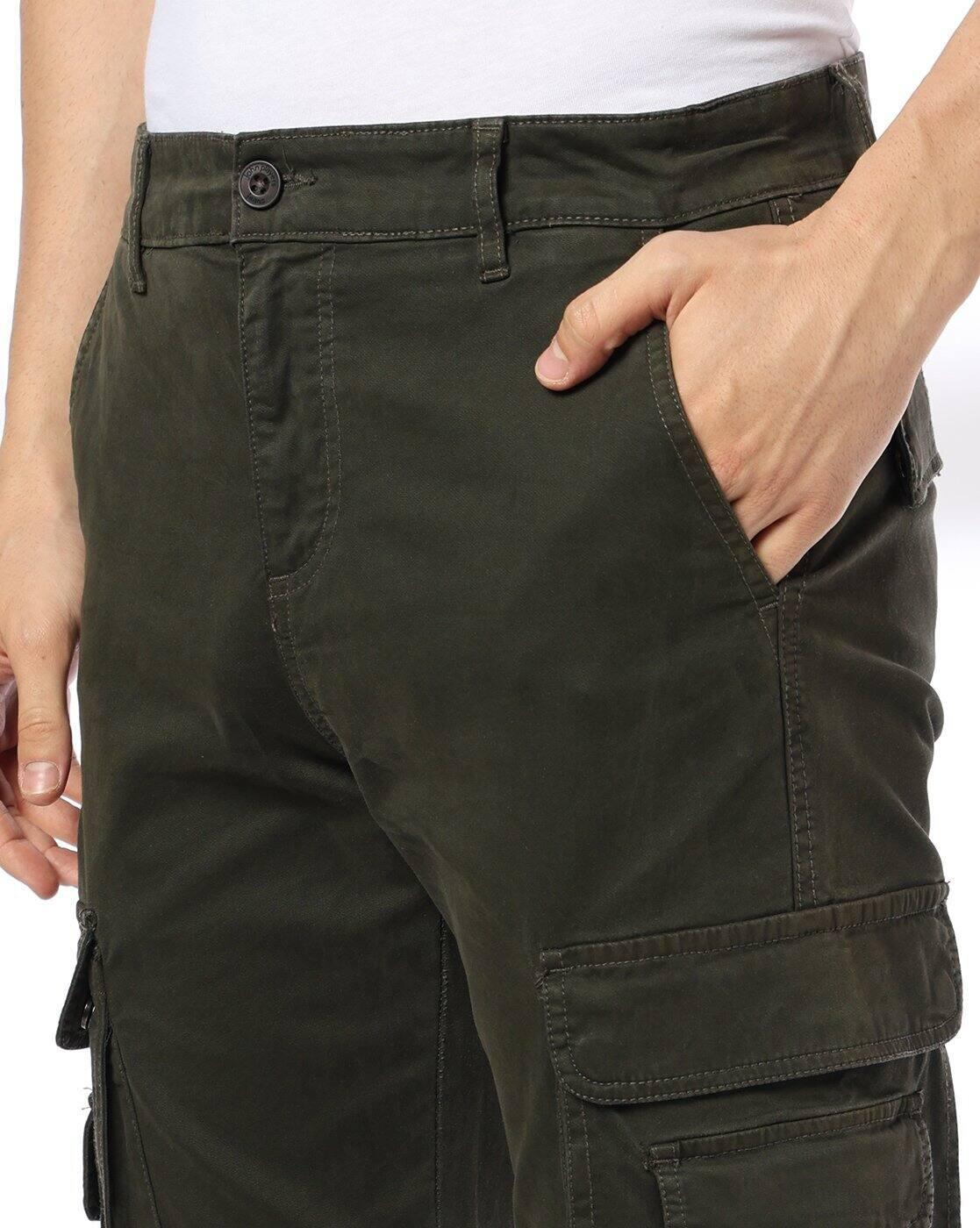 JOHN PLAYERS JEANS | Men Regular Fit Cargo Pants|3