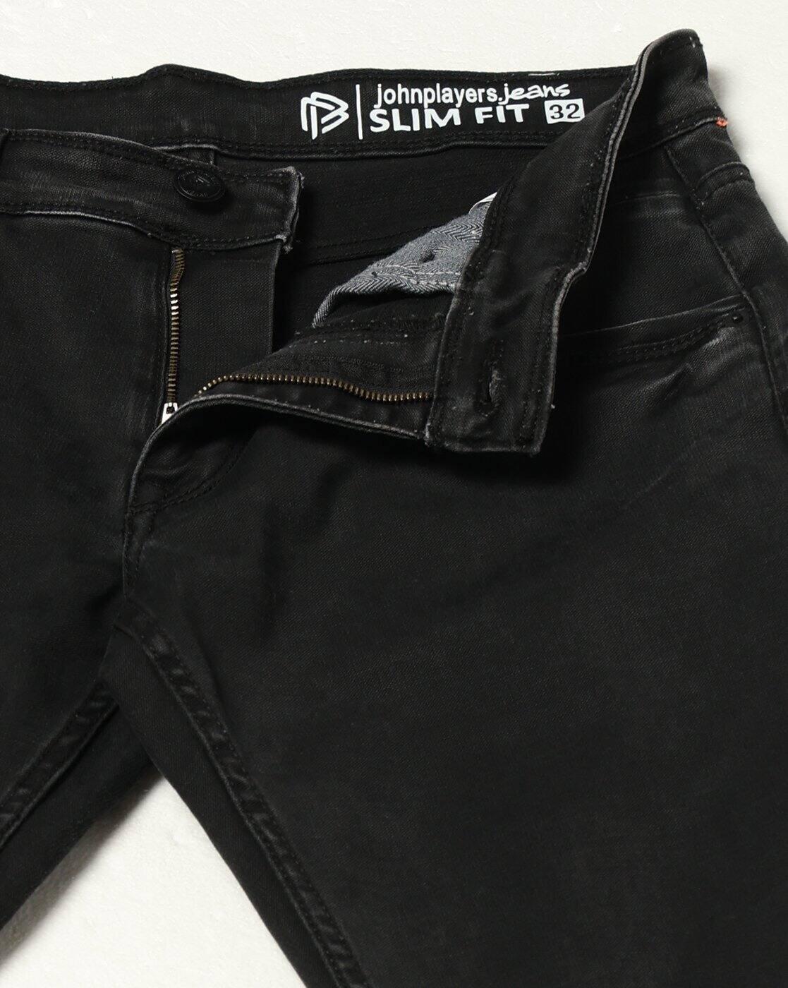 JOHN PLAYERS JEANS | Men Lightly Washed Slim Fit Jeans|4