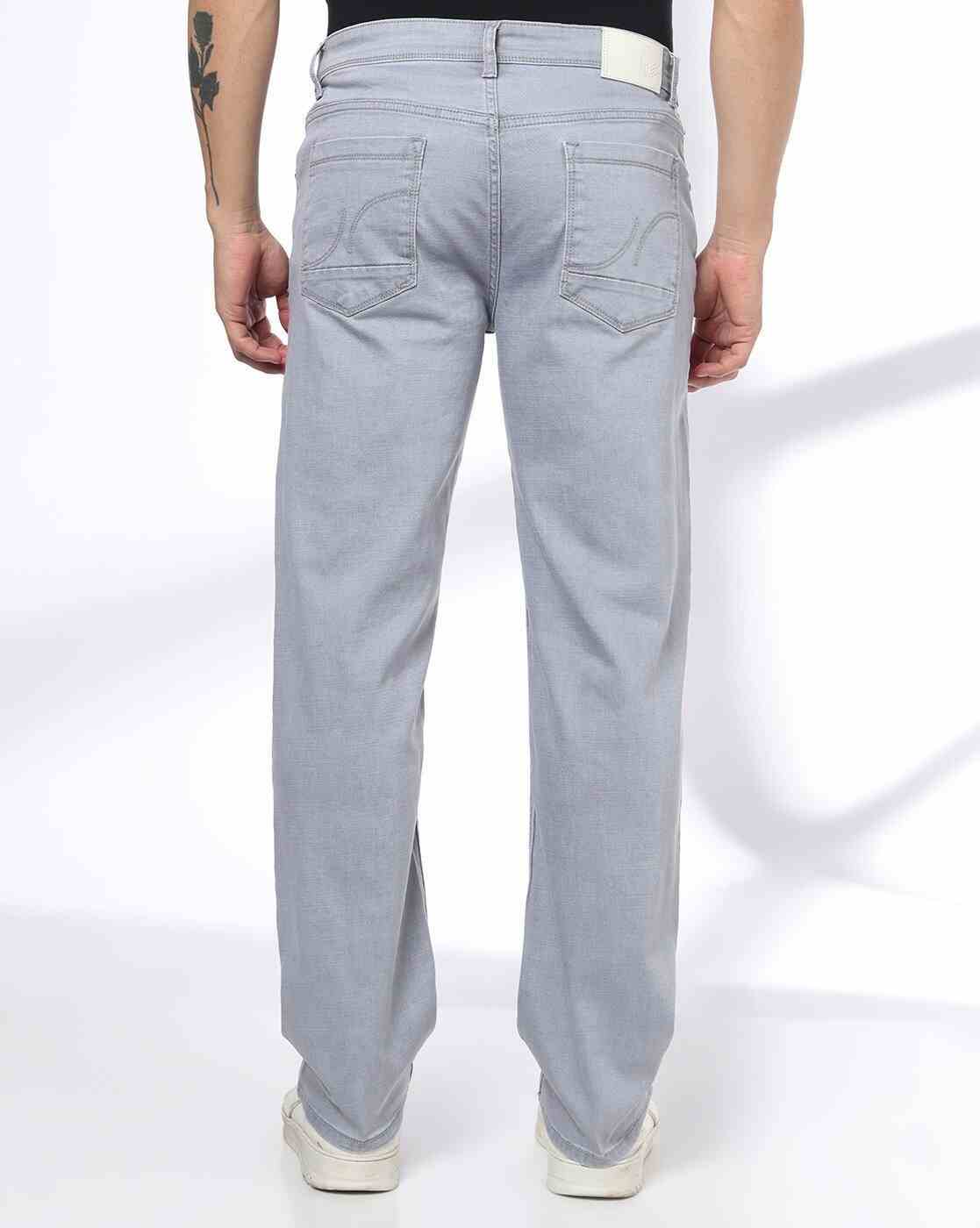 JOHN PLAYERS JEANS | Men Straight Fit Cotton Stretch Jeans|2