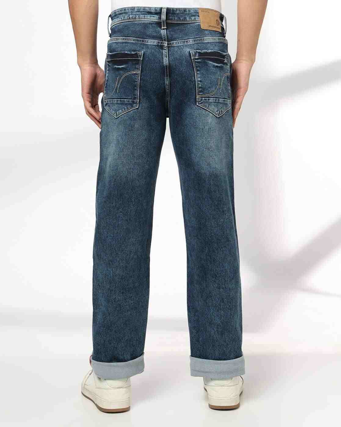 JOHN PLAYERS JEANS | Men Mid-Wash Straight Stretchable Jeans|2