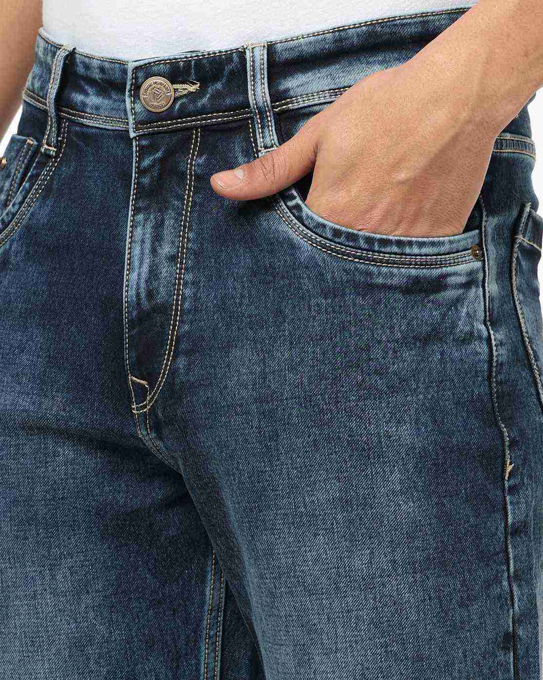 JOHN PLAYERS JEANS | Men Mid-Wash Straight Stretchable Jeans|3