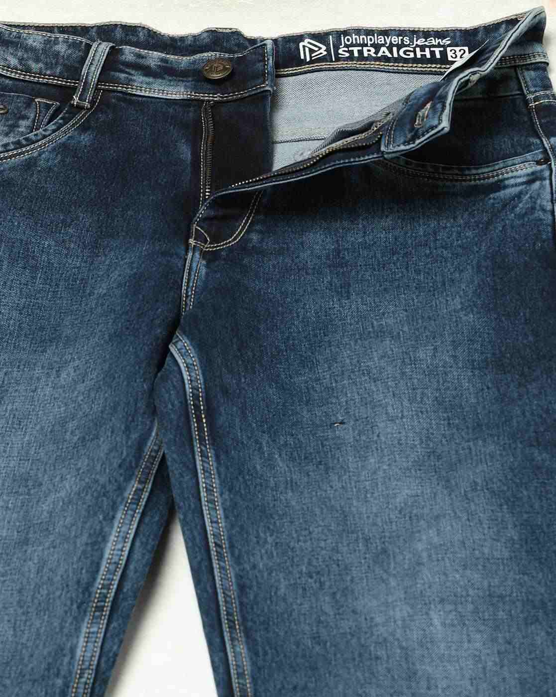 JOHN PLAYERS JEANS | Men Mid-Wash Straight Stretchable Jeans|4