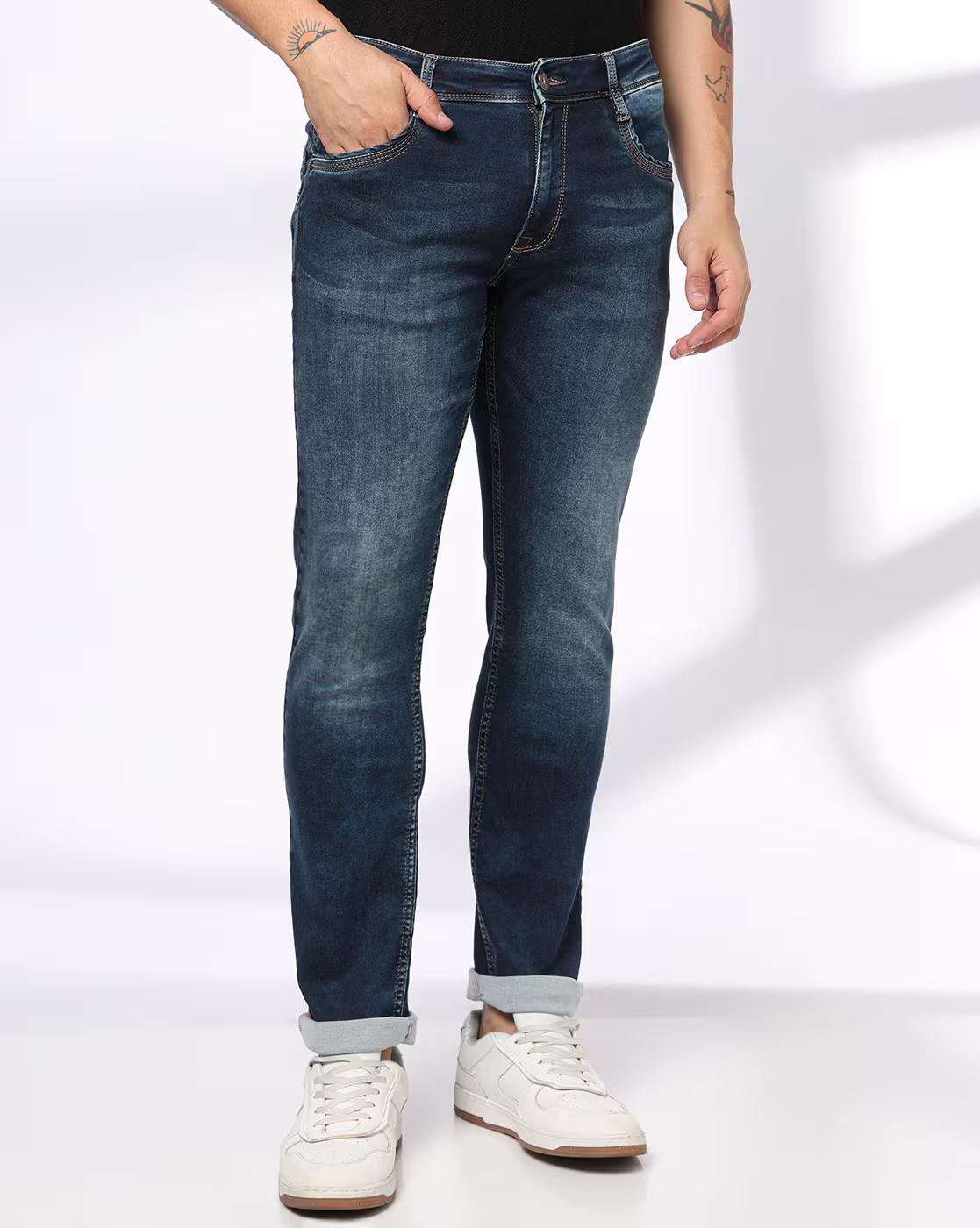 JOHN PLAYERS JEANS | Men Mid-Rise Slim Fit Jeans|0