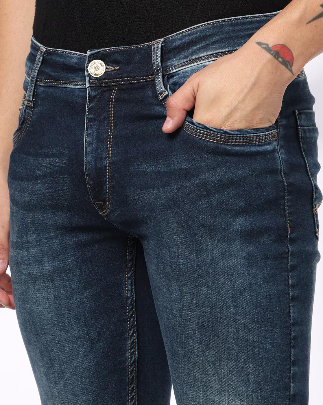 JOHN PLAYERS JEANS | Men Mid-Rise Slim Fit Jeans|3
