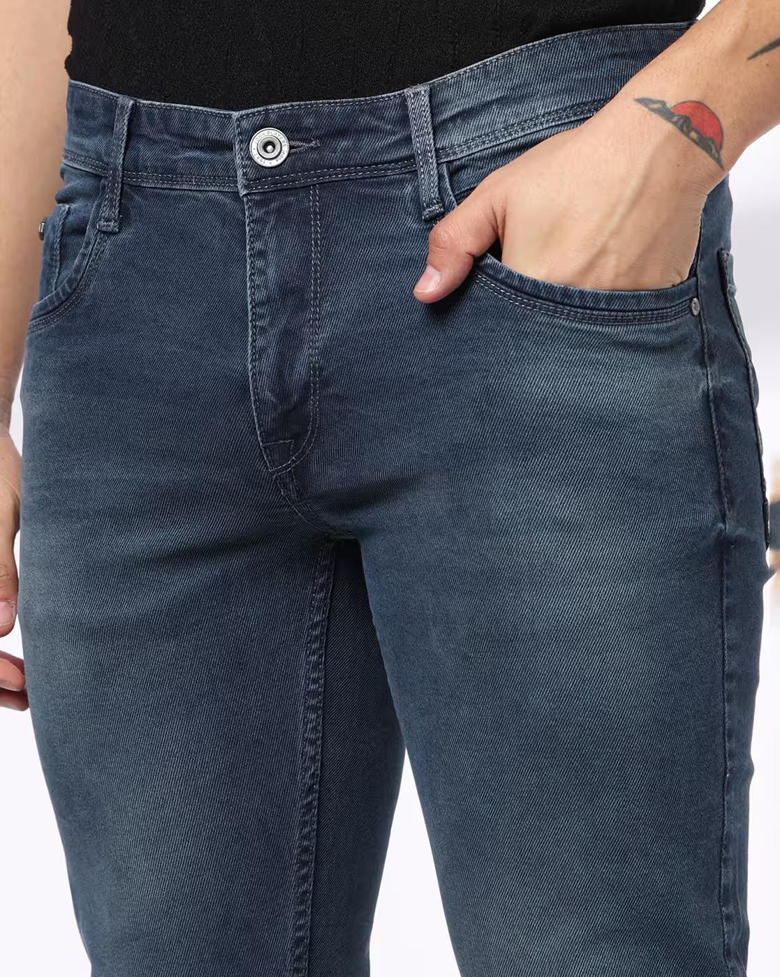 JOHN PLAYERS JEANS | Men Mid-Rise Slim Fit Jeans|3