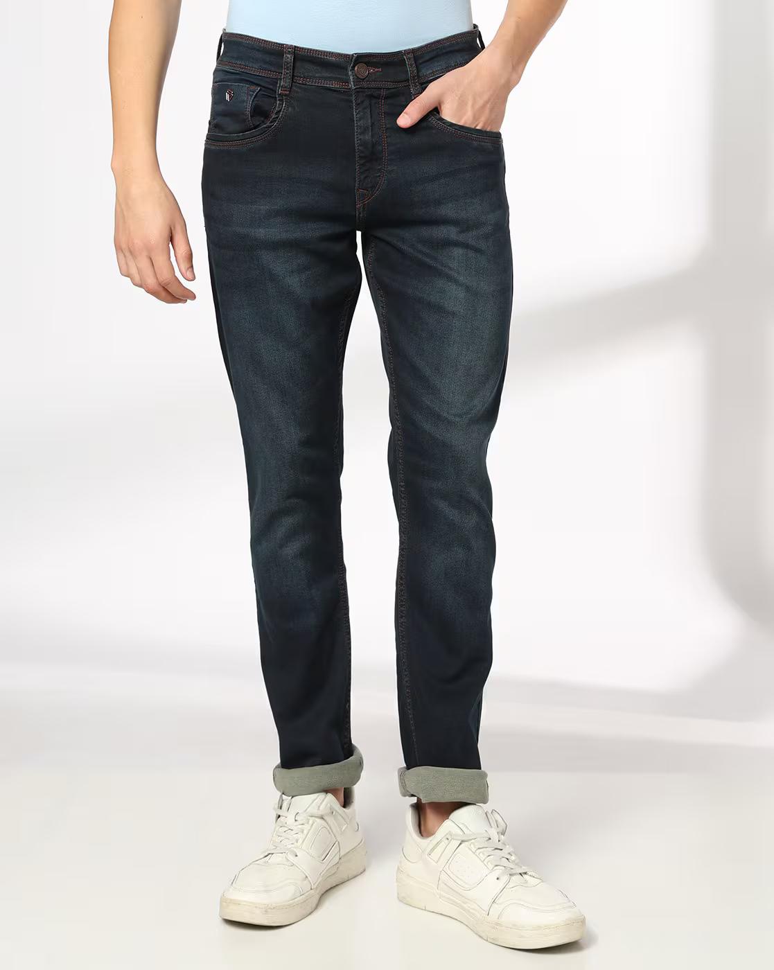 JOHN PLAYERS JEANS | Men Lightly Washed Slim Fit Jeans|0