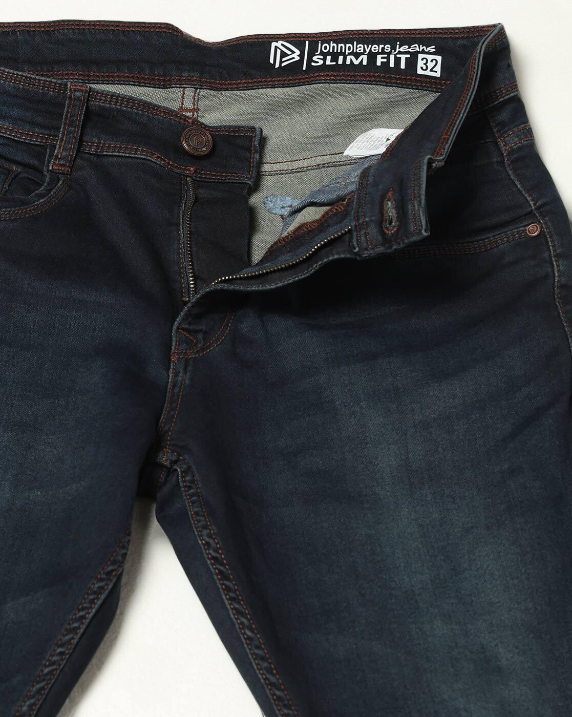 JOHN PLAYERS JEANS | Men Lightly Washed Slim Fit Jeans|4