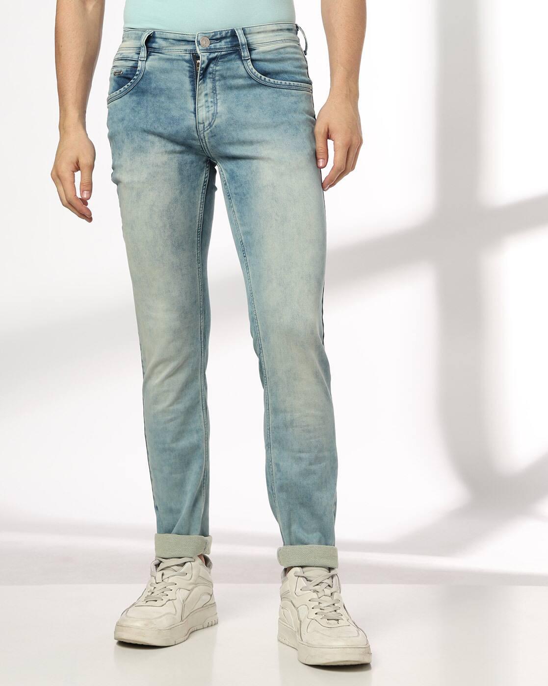 JOHN PLAYERS JEANS | Men Mid-Wash Slim Fit Jeans|0