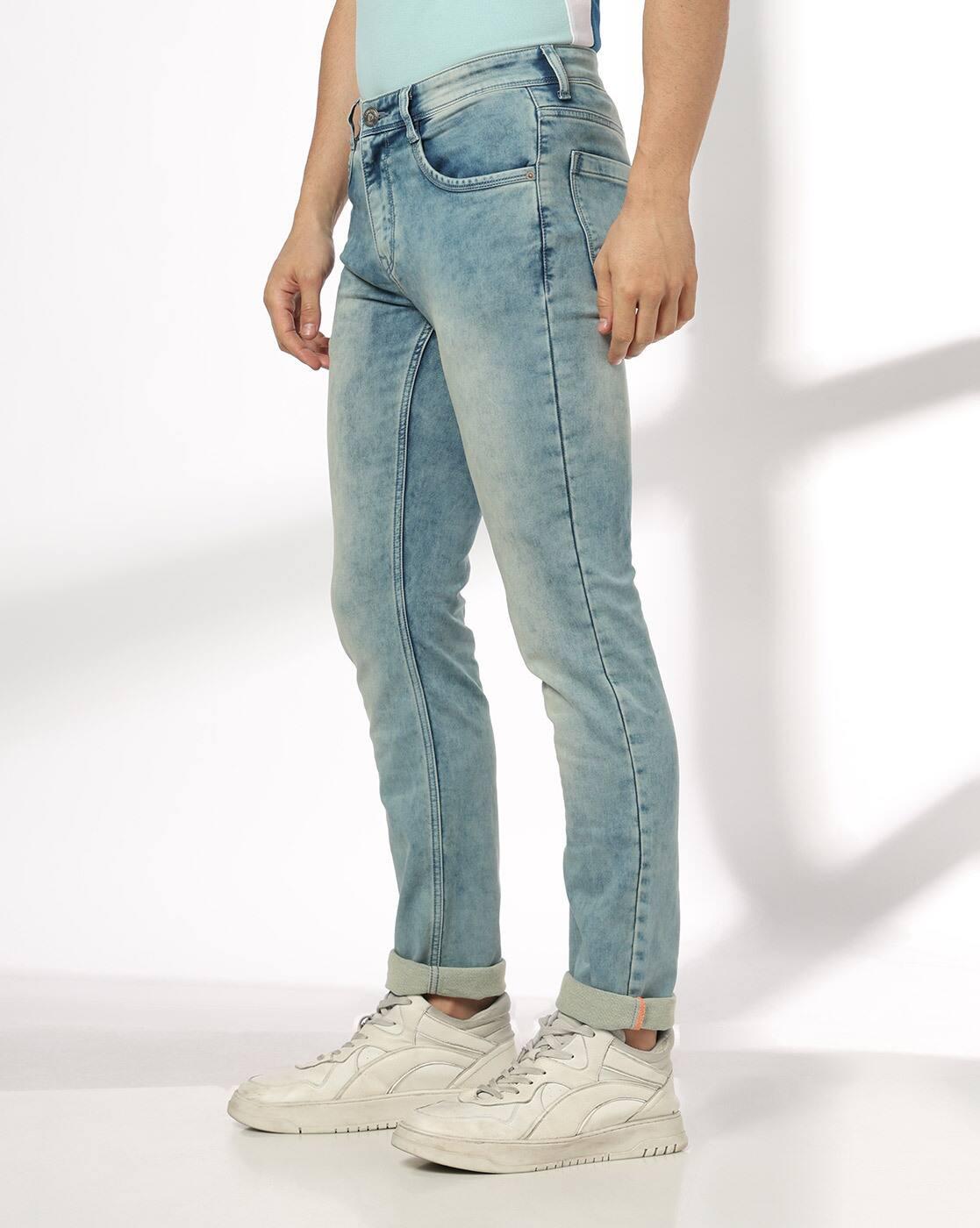 JOHN PLAYERS JEANS | Men Mid-Wash Slim Fit Jeans|1