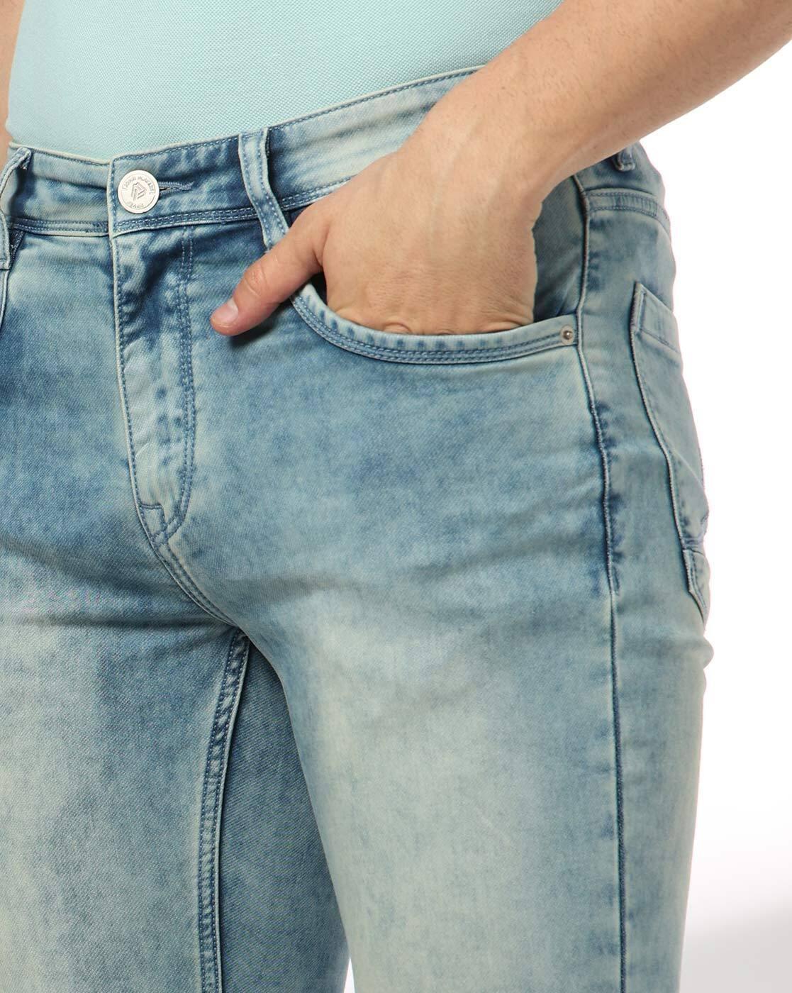 JOHN PLAYERS JEANS | Men Mid-Wash Slim Fit Jeans|3