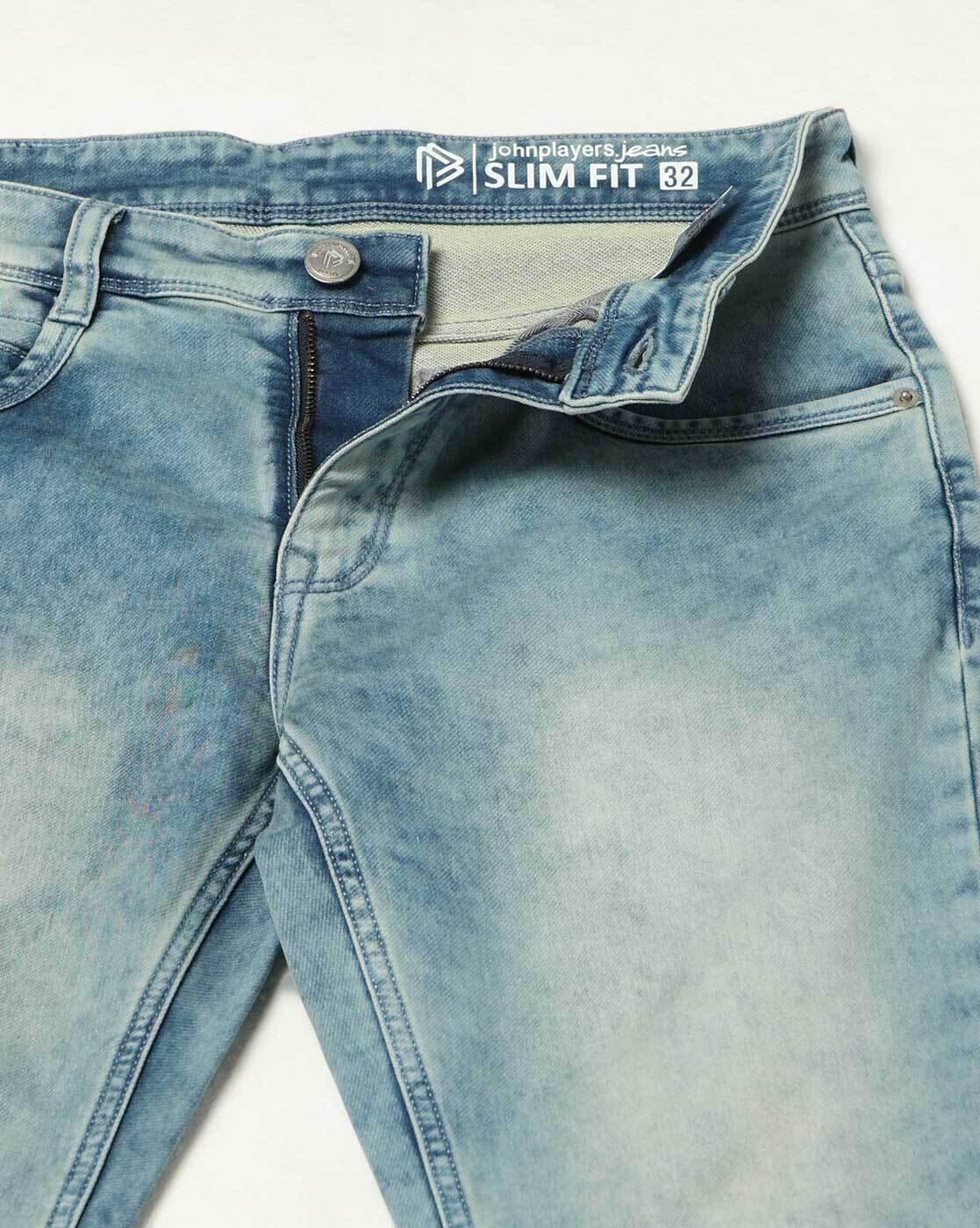 JOHN PLAYERS JEANS | Men Mid-Wash Slim Fit Jeans|4