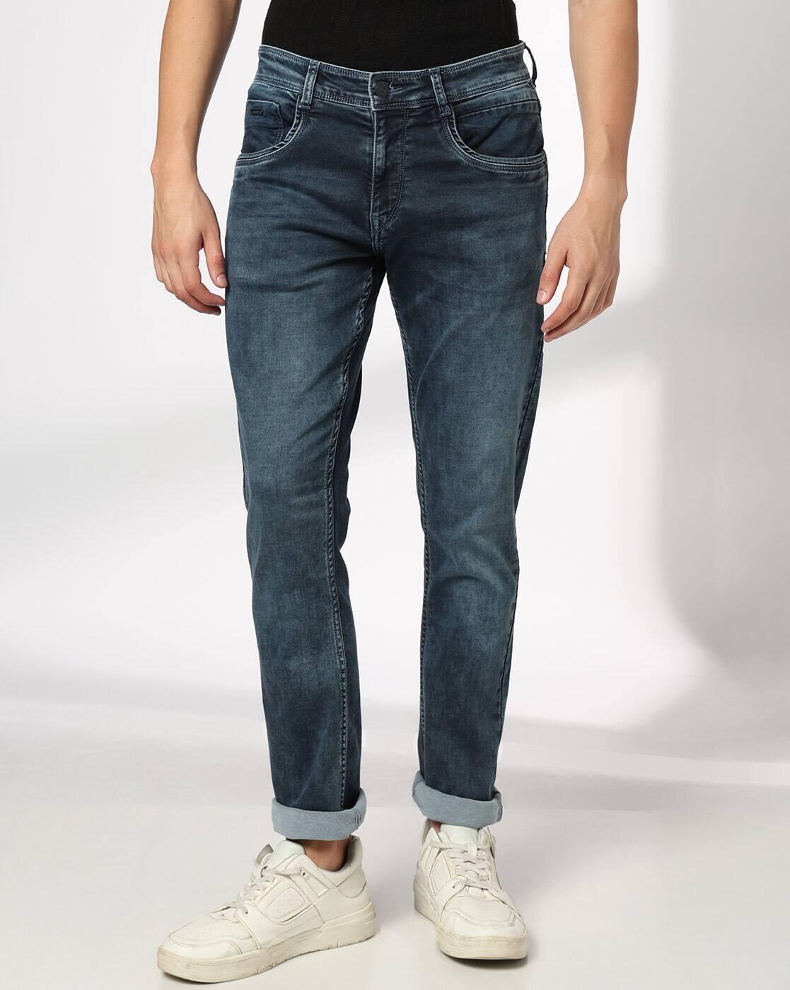 JOHN PLAYERS JEANS | Men Mid-Wash Slim Fit Jeans|0