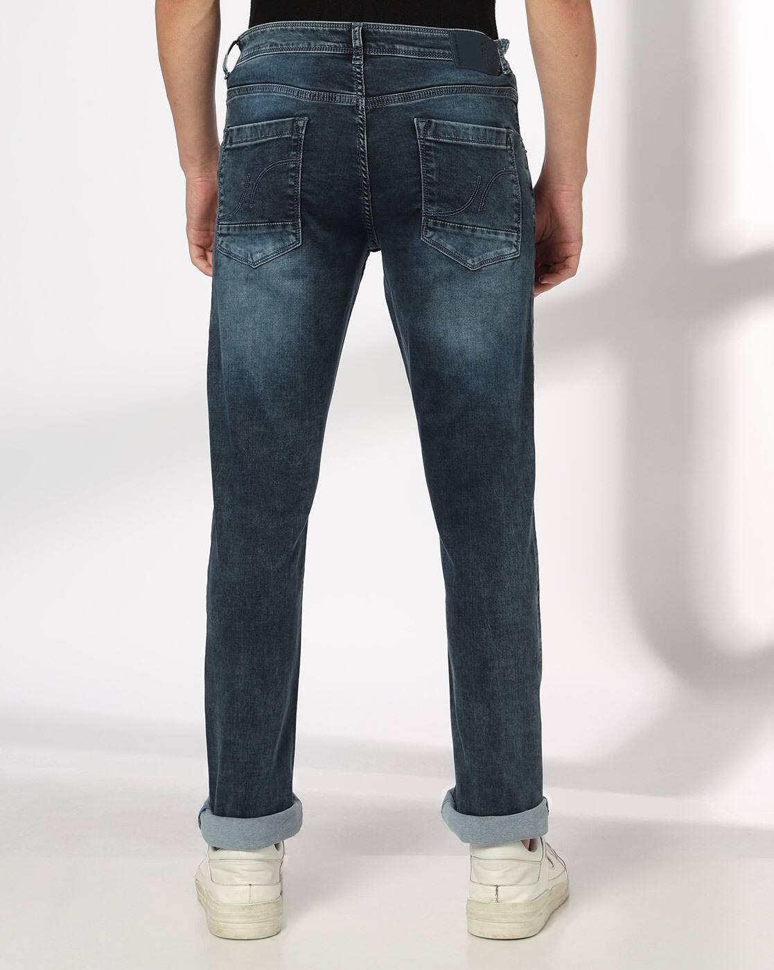 JOHN PLAYERS JEANS | Men Mid-Wash Slim Fit Jeans|2