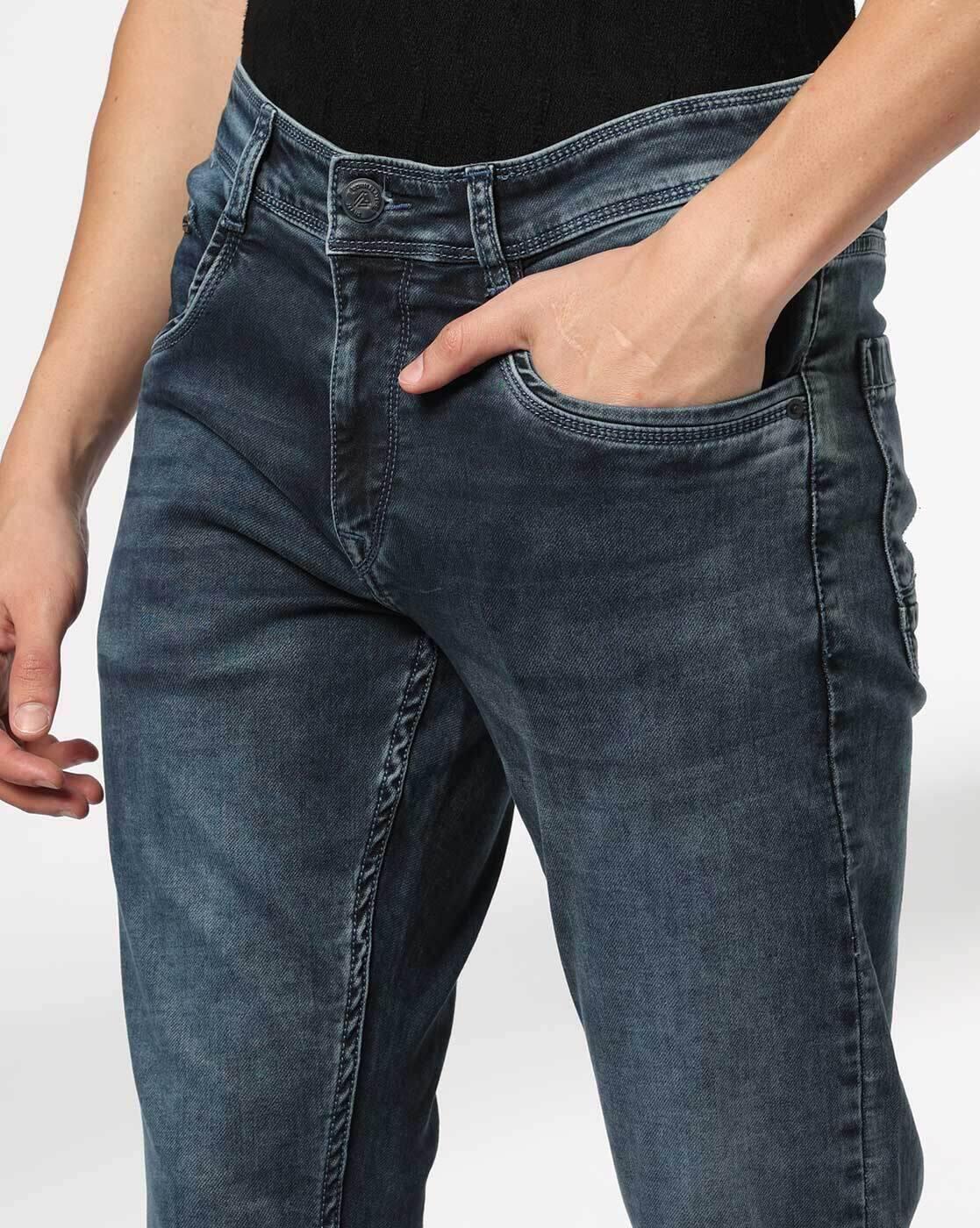 JOHN PLAYERS JEANS | Men Mid-Wash Slim Fit Jeans|3