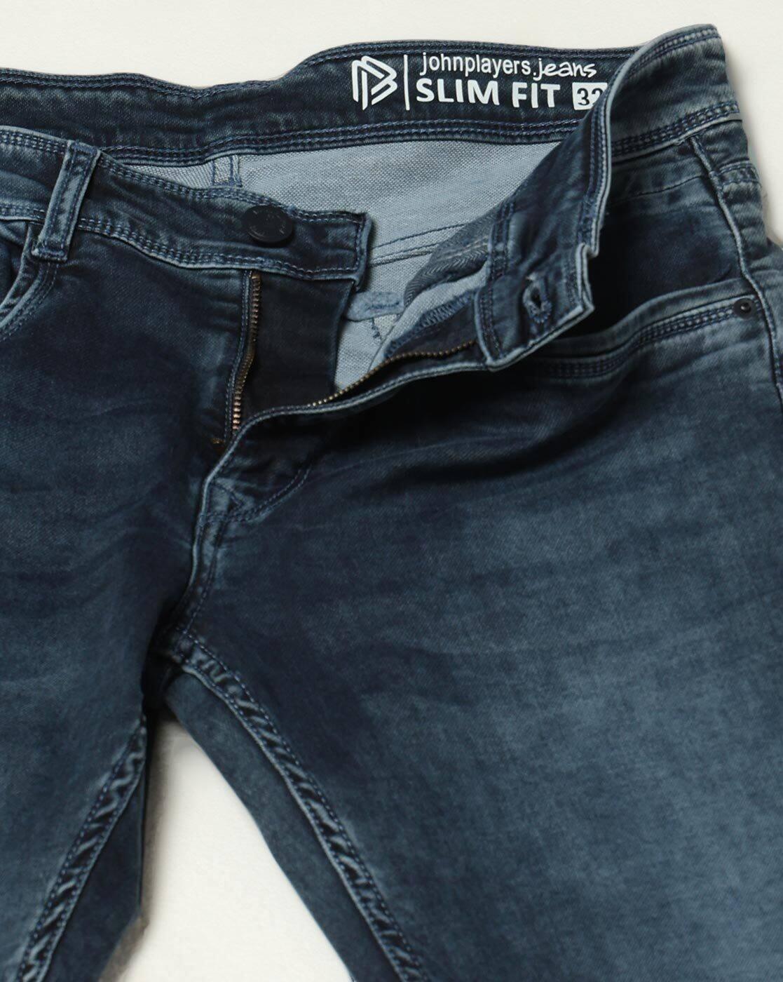 JOHN PLAYERS JEANS | Men Mid-Wash Slim Fit Jeans|4