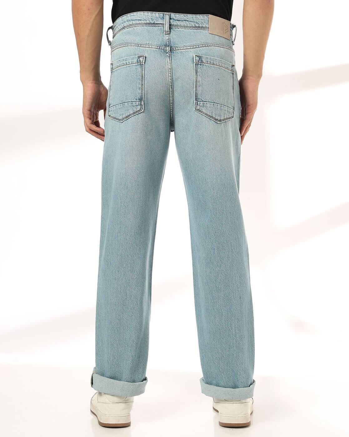 JOHN PLAYERS JEANS | Men Heavily Washed Straight Jeans|2