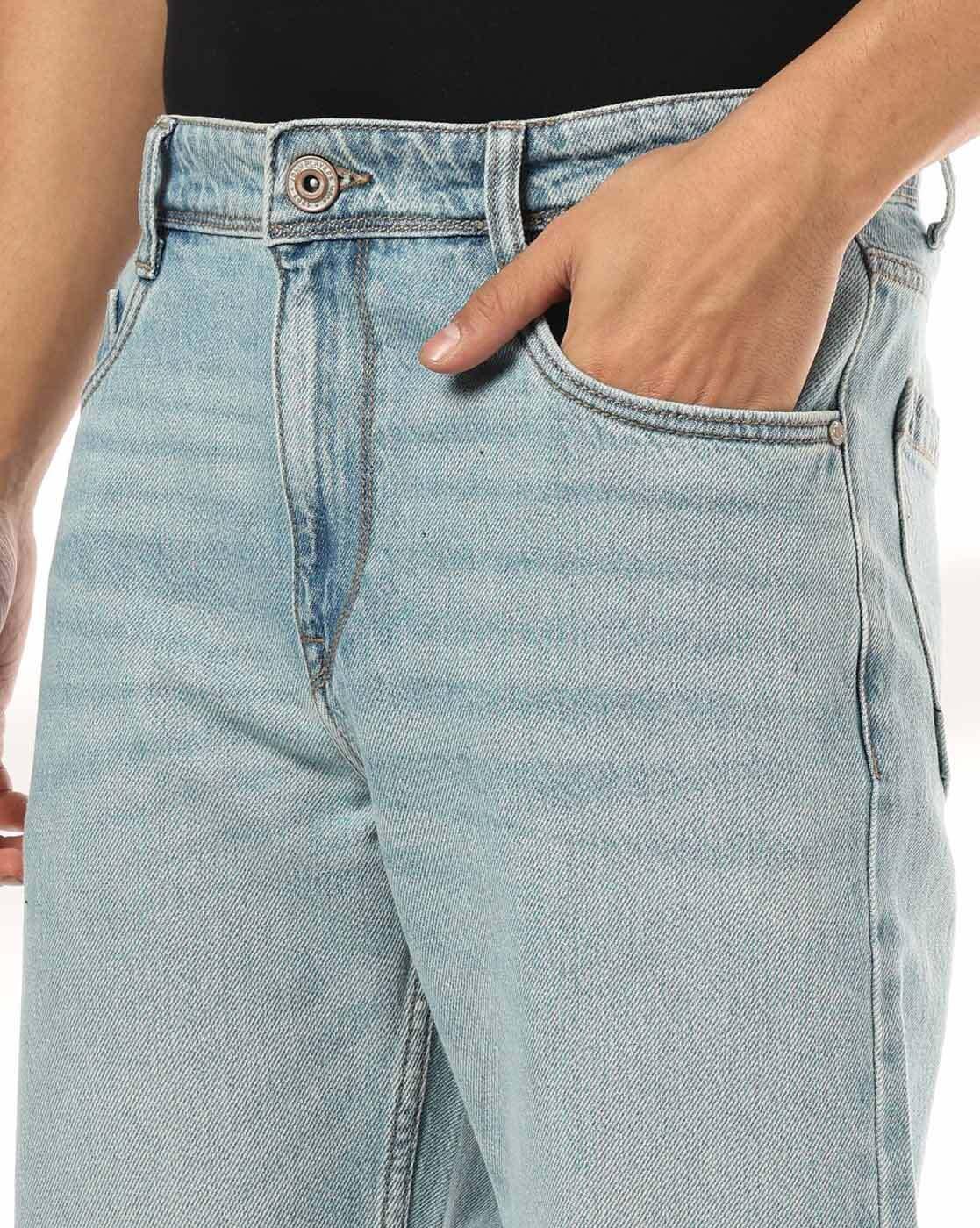 JOHN PLAYERS JEANS | Men Heavily Washed Straight Jeans|3