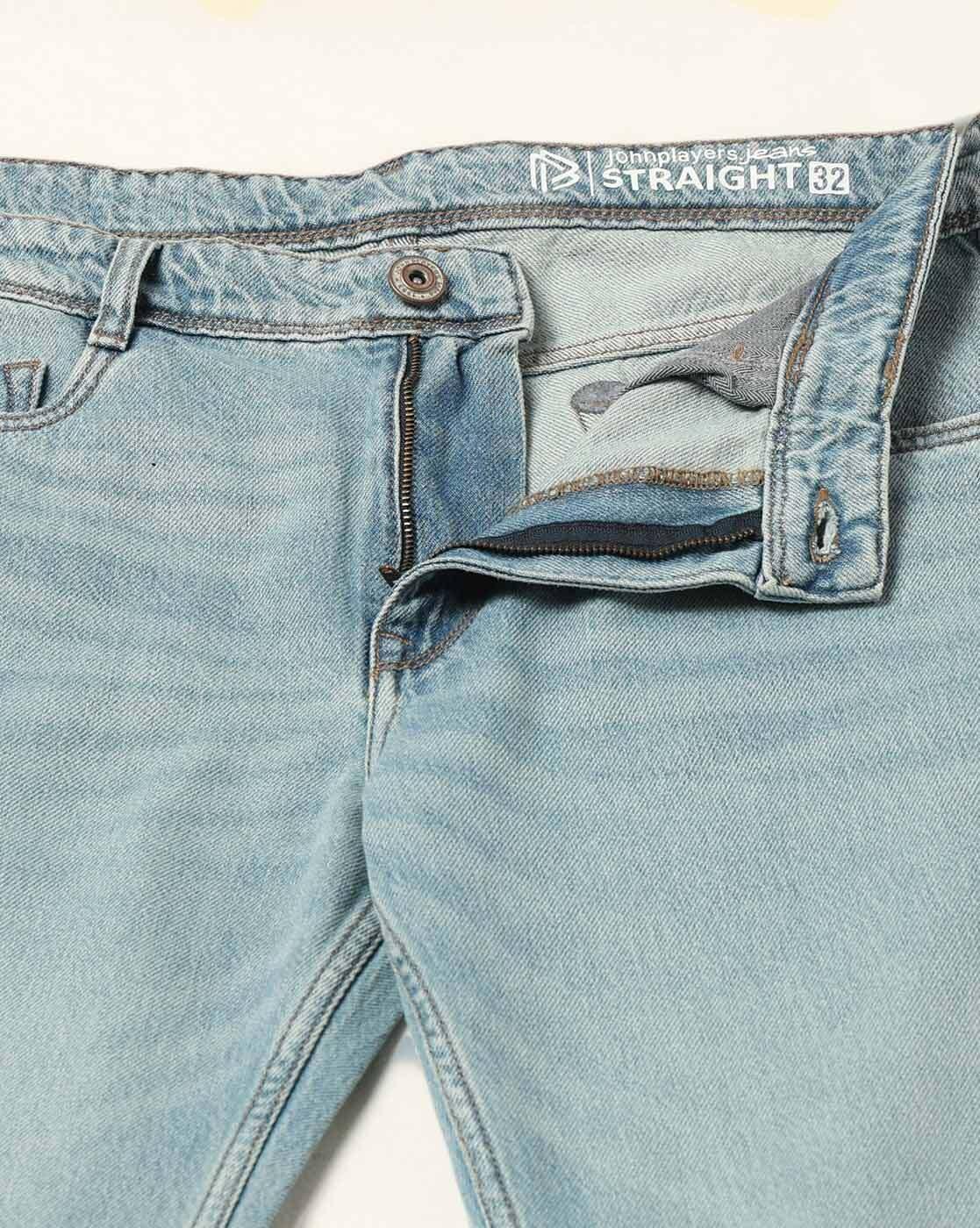 JOHN PLAYERS JEANS | Men Heavily Washed Straight Jeans|4