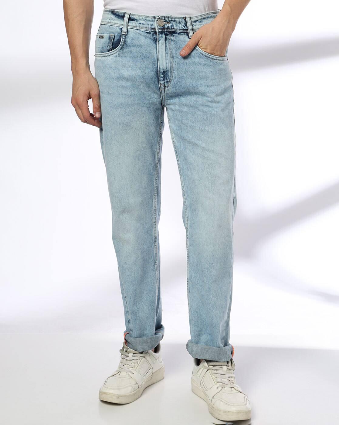 JOHN PLAYERS JEANS | Men Mid-Wash Straight Jeans|0