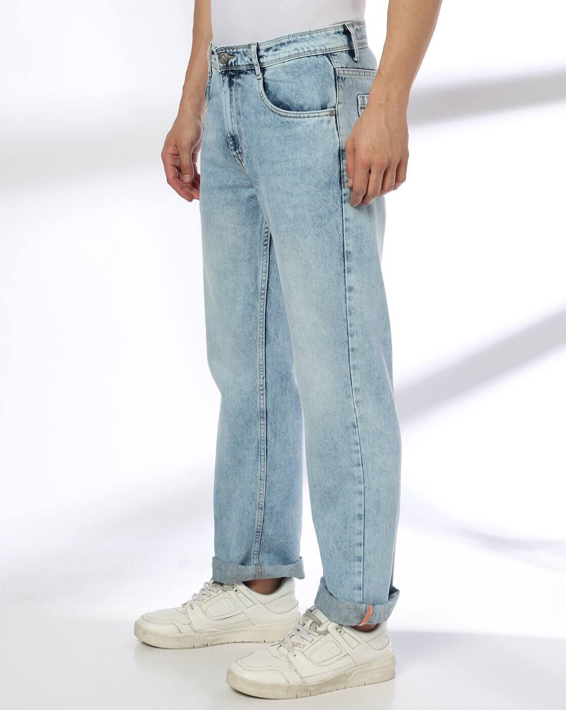 JOHN PLAYERS JEANS | Men Mid-Wash Straight Jeans|1