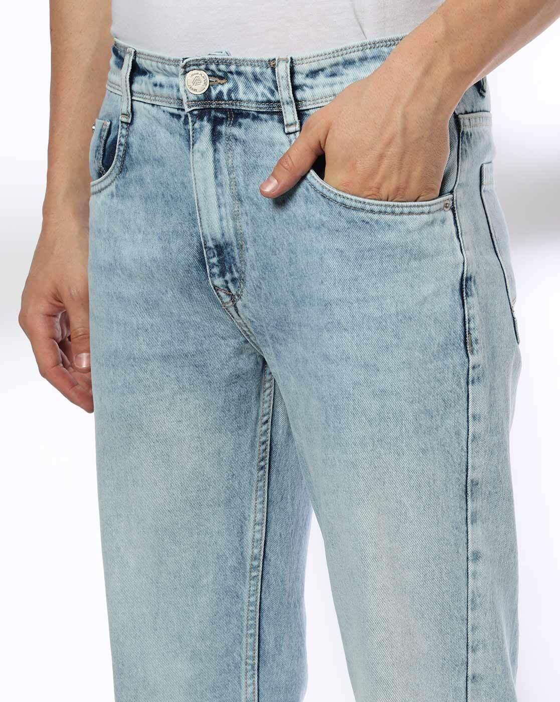 JOHN PLAYERS JEANS | Men Mid-Wash Straight Jeans|3