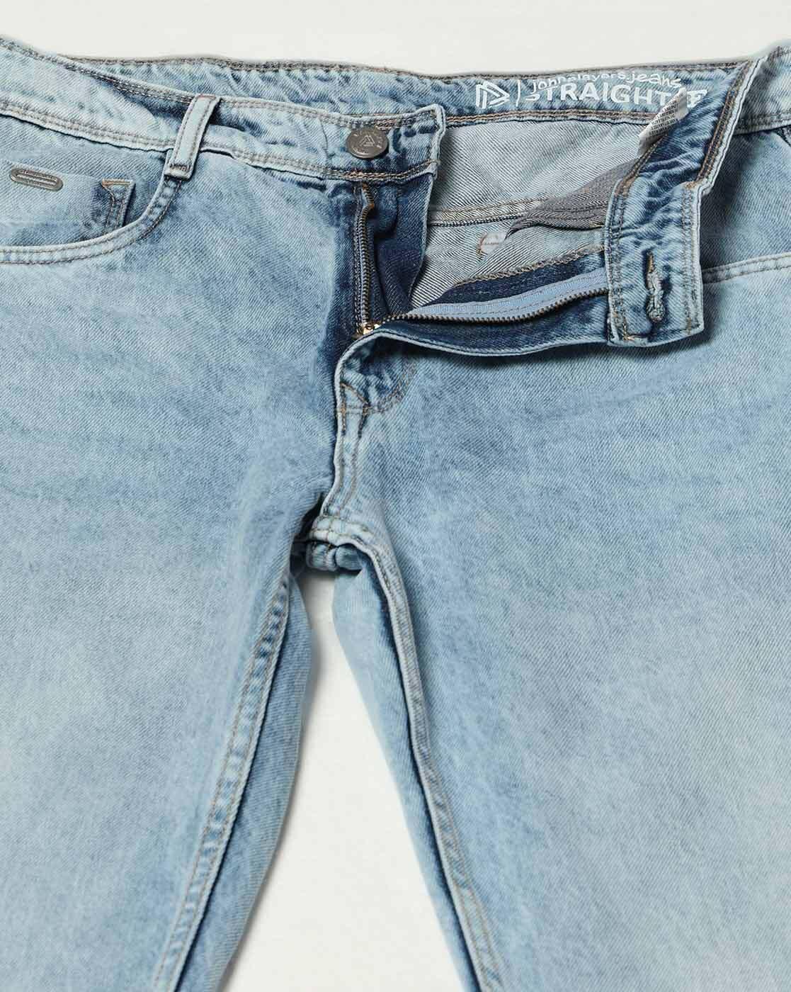 JOHN PLAYERS JEANS | Men Mid-Wash Straight Jeans|4