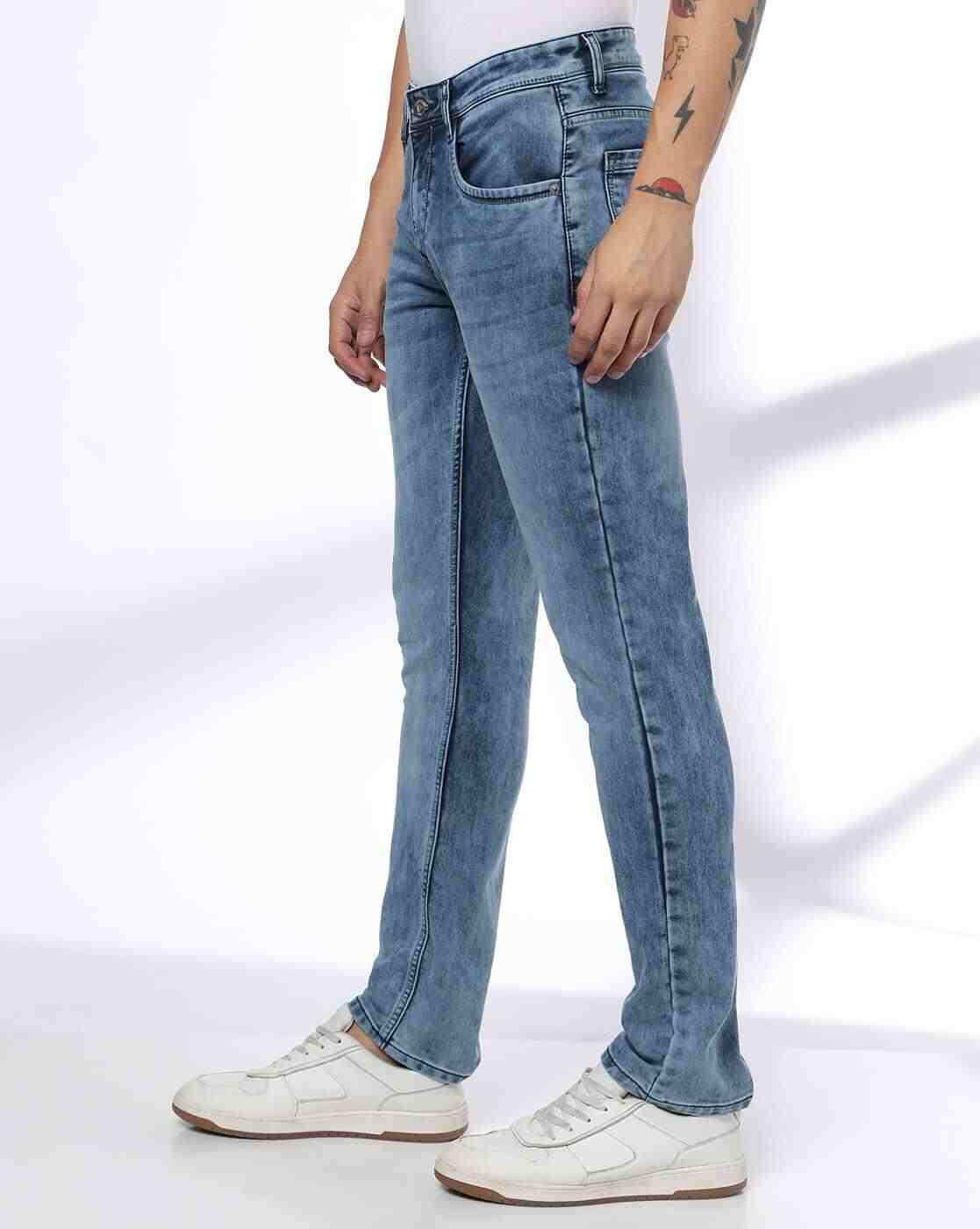 JOHN PLAYERS JEANS | Men Cotton Stretch Slim Fit Mid Rise Jeans|1