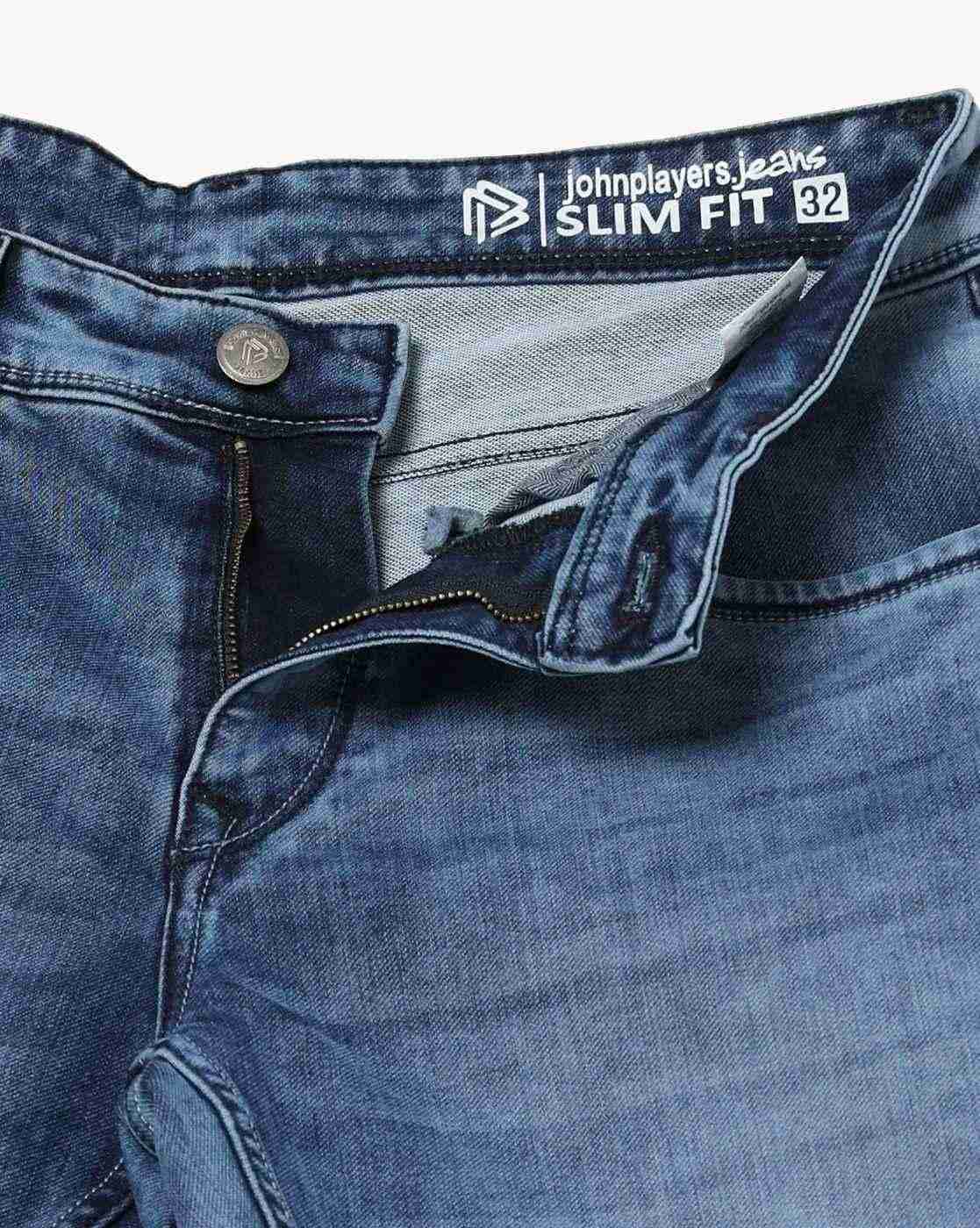 JOHN PLAYERS JEANS | Men Cotton Stretch Slim Fit Mid Rise Jeans|4