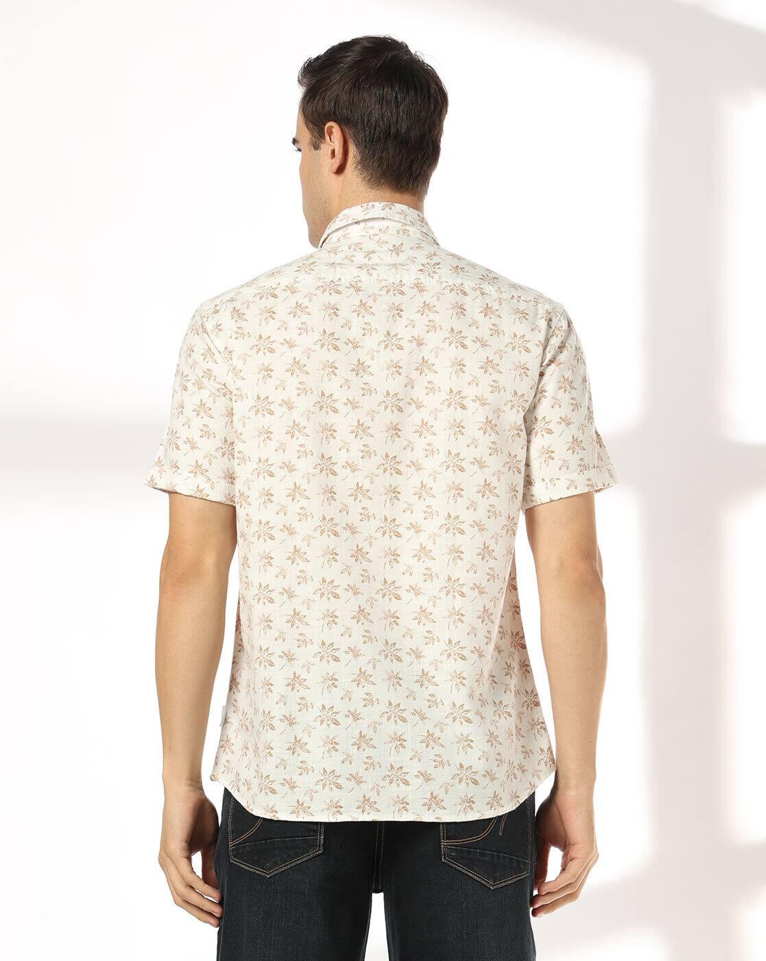 JOHN PLAYERS JEANS | Men All-Over Print Regular Fit Shirt with Patch Pocket|2