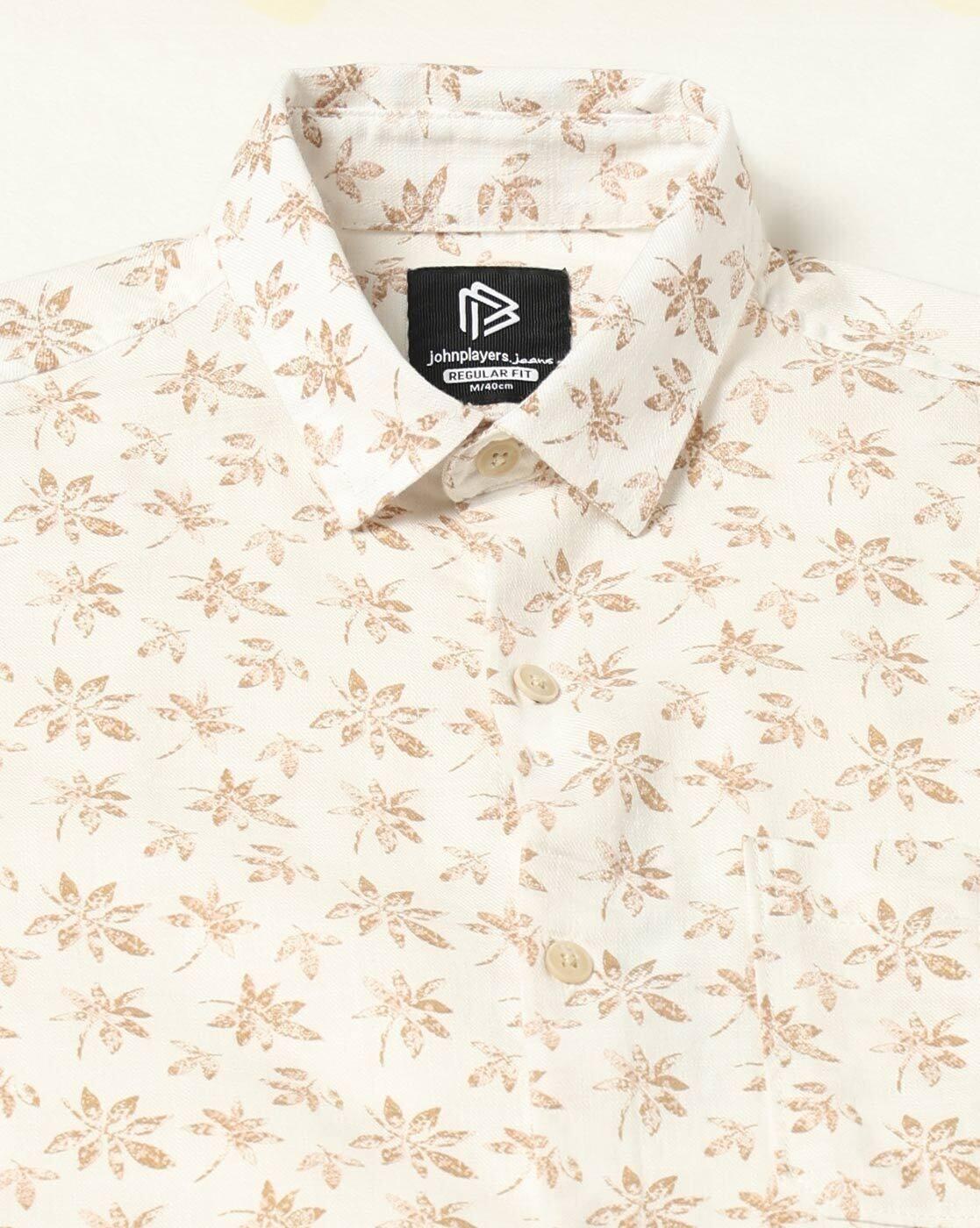 JOHN PLAYERS JEANS | Men All-Over Print Regular Fit Shirt with Patch Pocket|4