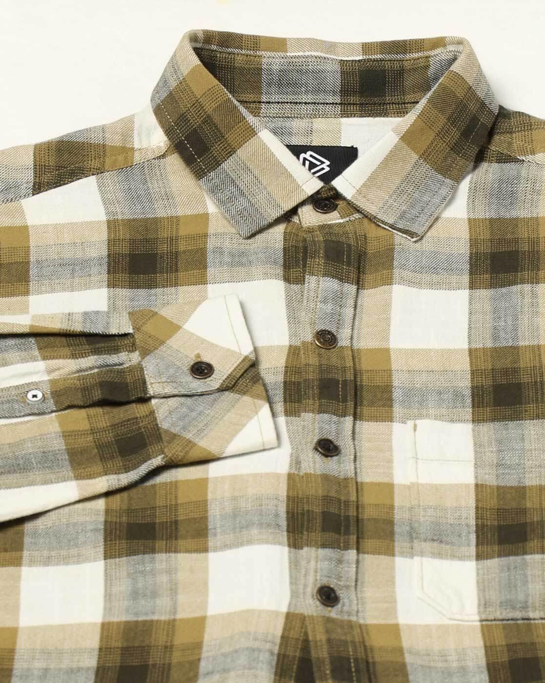 JOHN PLAYERS JEANS | Men Checked Slim Fit Cotton Shirt with Patch Pocket|5