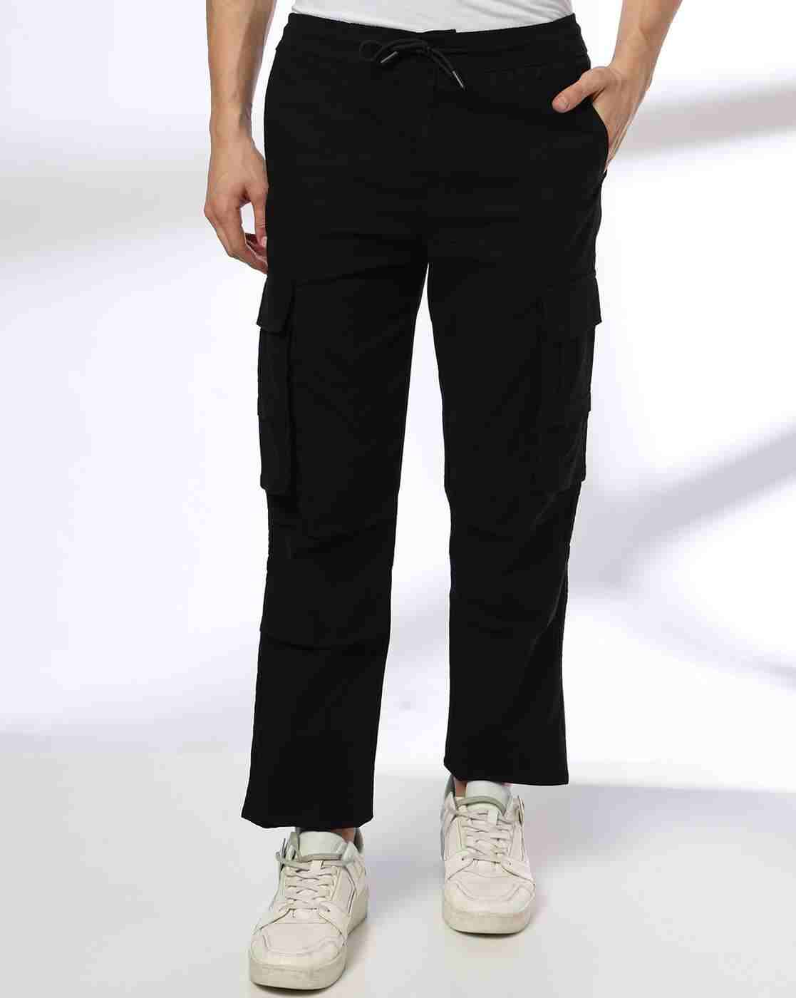 Men Straight Fit Cargo Trousers