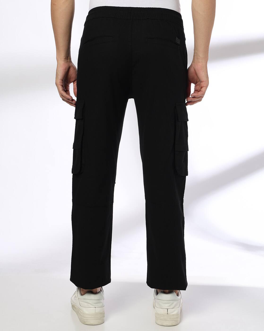 JOHN PLAYERS JEANS | Men Straight Fit Cargo Trousers|2