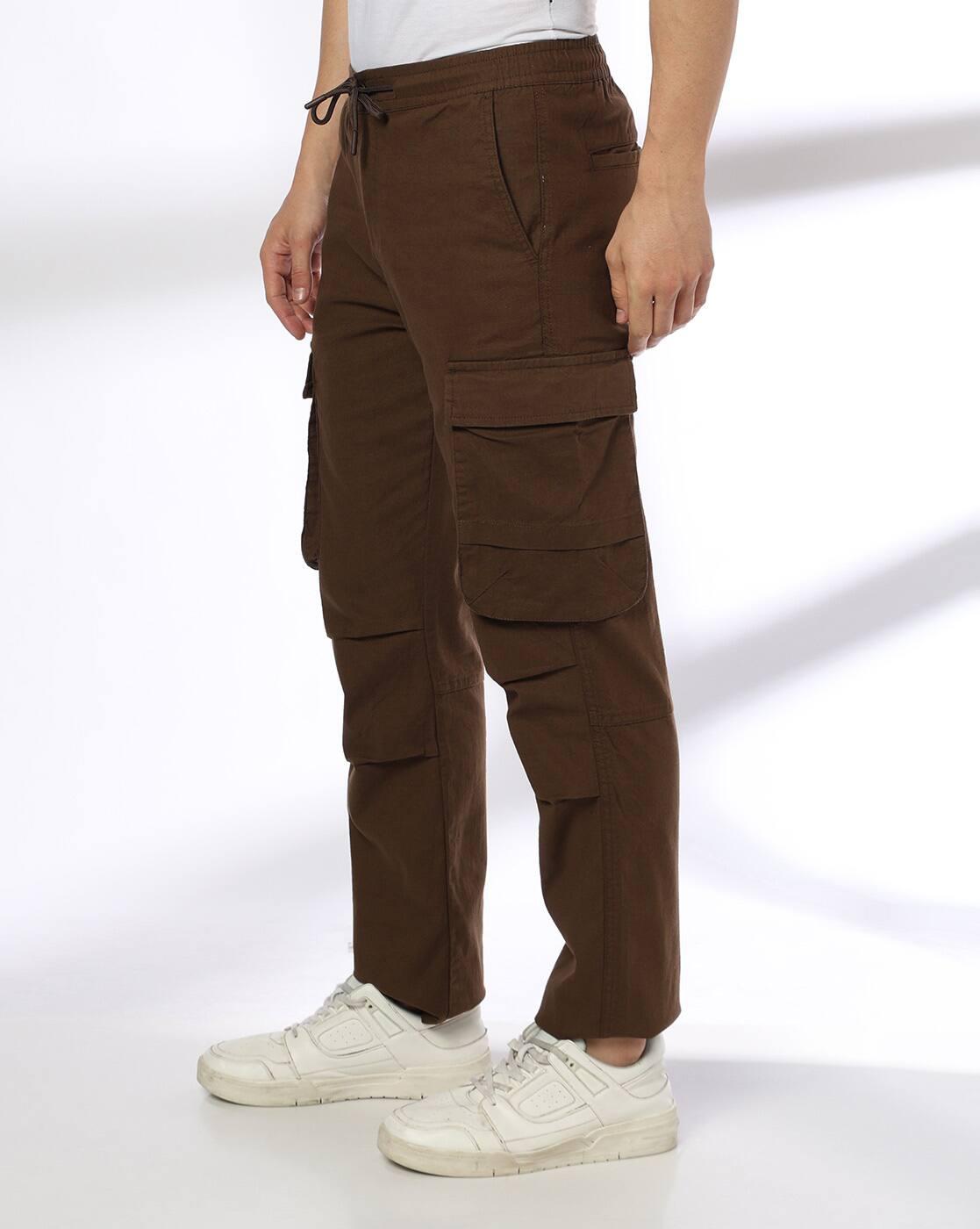 JOHN PLAYERS JEANS | Men Straight Fit Cargo Trousers|1