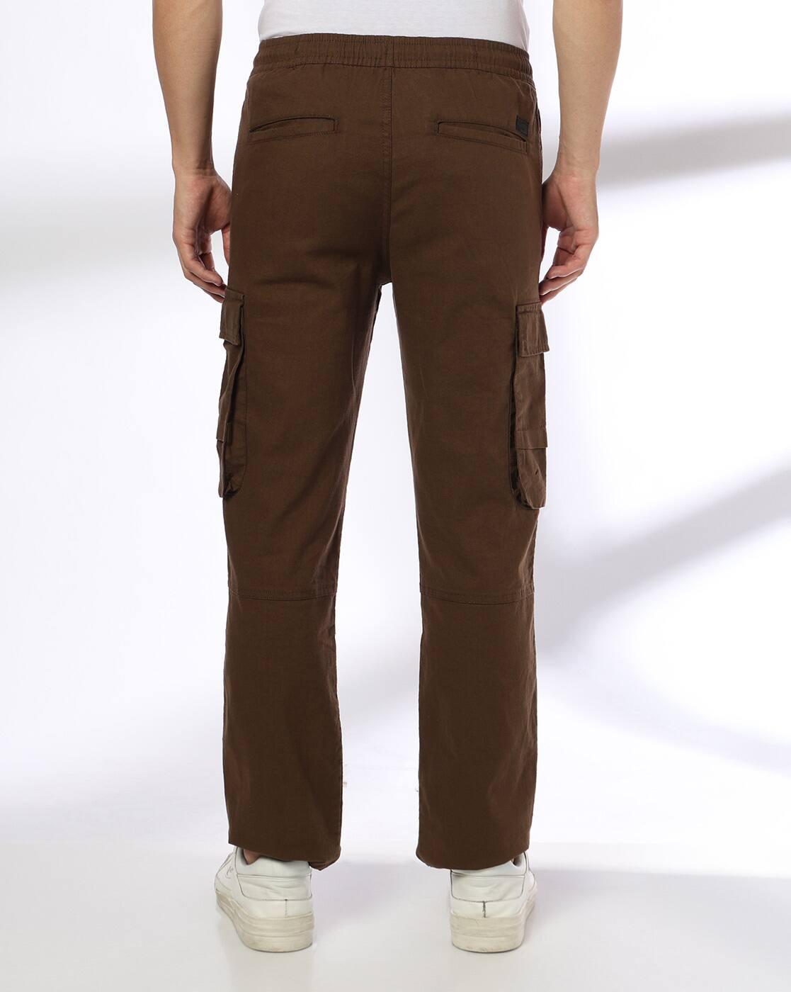 JOHN PLAYERS JEANS | Men Straight Fit Cargo Trousers|2