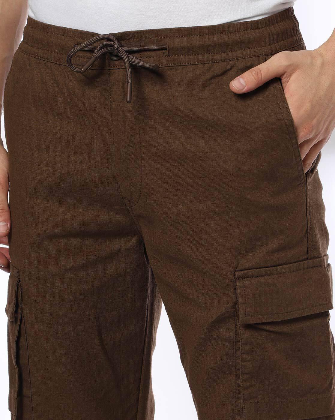 JOHN PLAYERS JEANS | Men Straight Fit Cargo Trousers|3