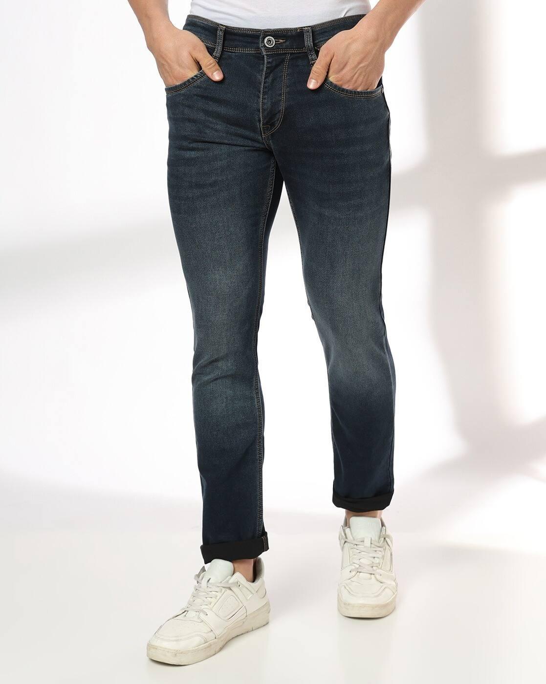 JOHN PLAYERS JEANS | Men Mid-Wash Slim Fit Jeans|0
